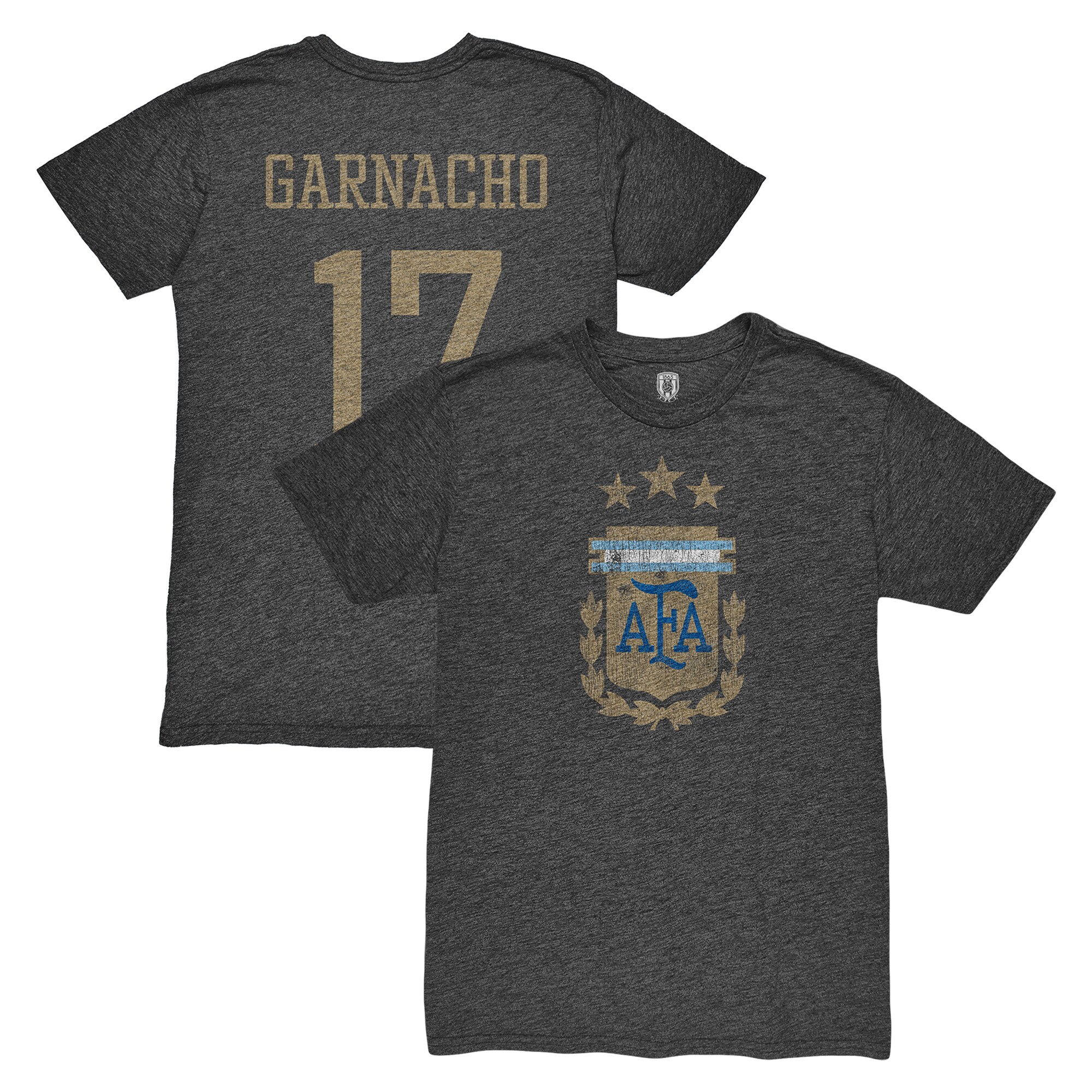 alejandro garnacho argentina national team 1863fc player vintage tri-blend t-shirt – black Collection – Brazil World Cup Jerseys and T-Shirts
