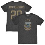 alexis mac allister argentina national team 1863fc player retro tri-blend t-shirt – heather black Collection – Brazil World Cup Jerseys and T-Shirts