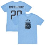 alexis mac allister argentina national team 1863fc player retro tri-blend t-shirt – light blue Collection – Brazil World Cup Jerseys and T-Shirts