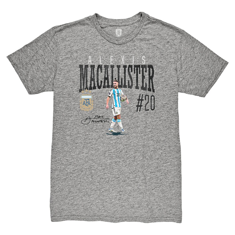 alexis mac allister argentina national team 1863fc snapshot tri-blend t-shirt – heather gray Collection – Brazil World Cup Jerseys and T-Shirts
