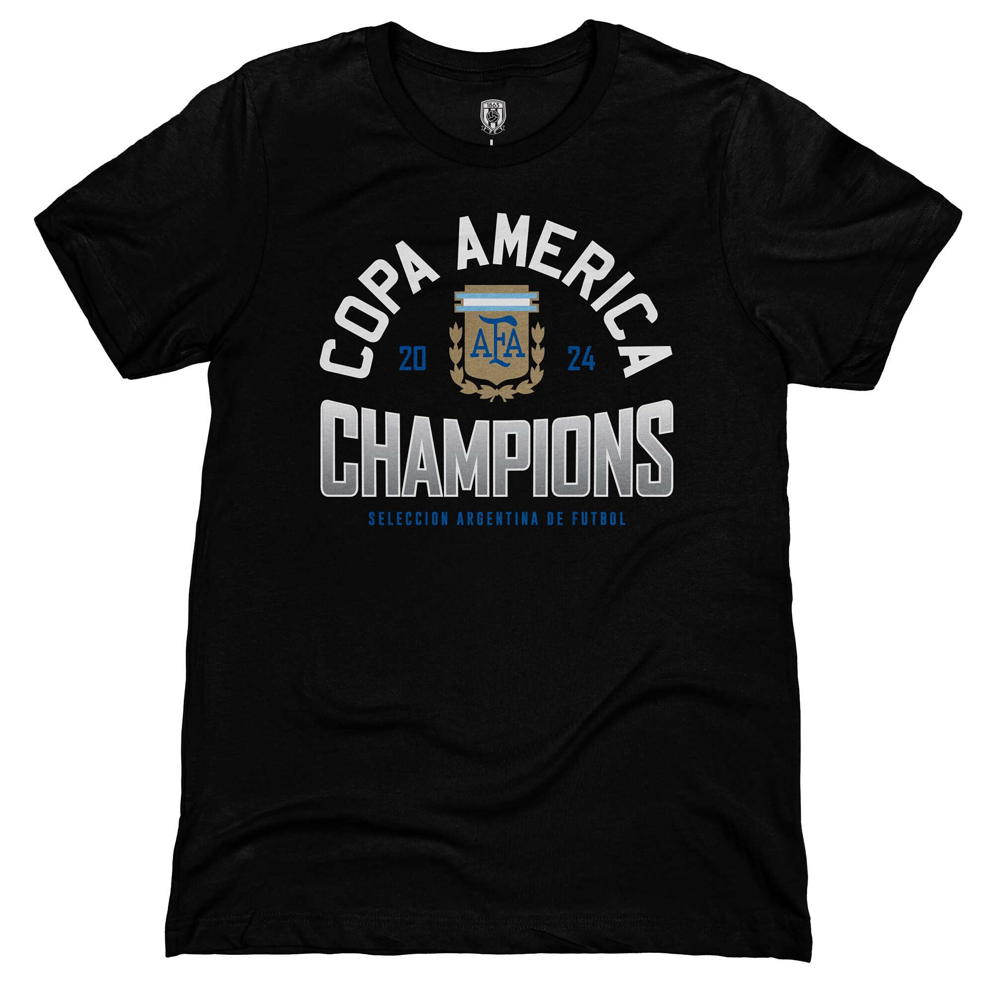 argentina national team 1863fc 2024 copa america champions t-shirt – black Collection – Brazil World Cup Jerseys and T-Shirts