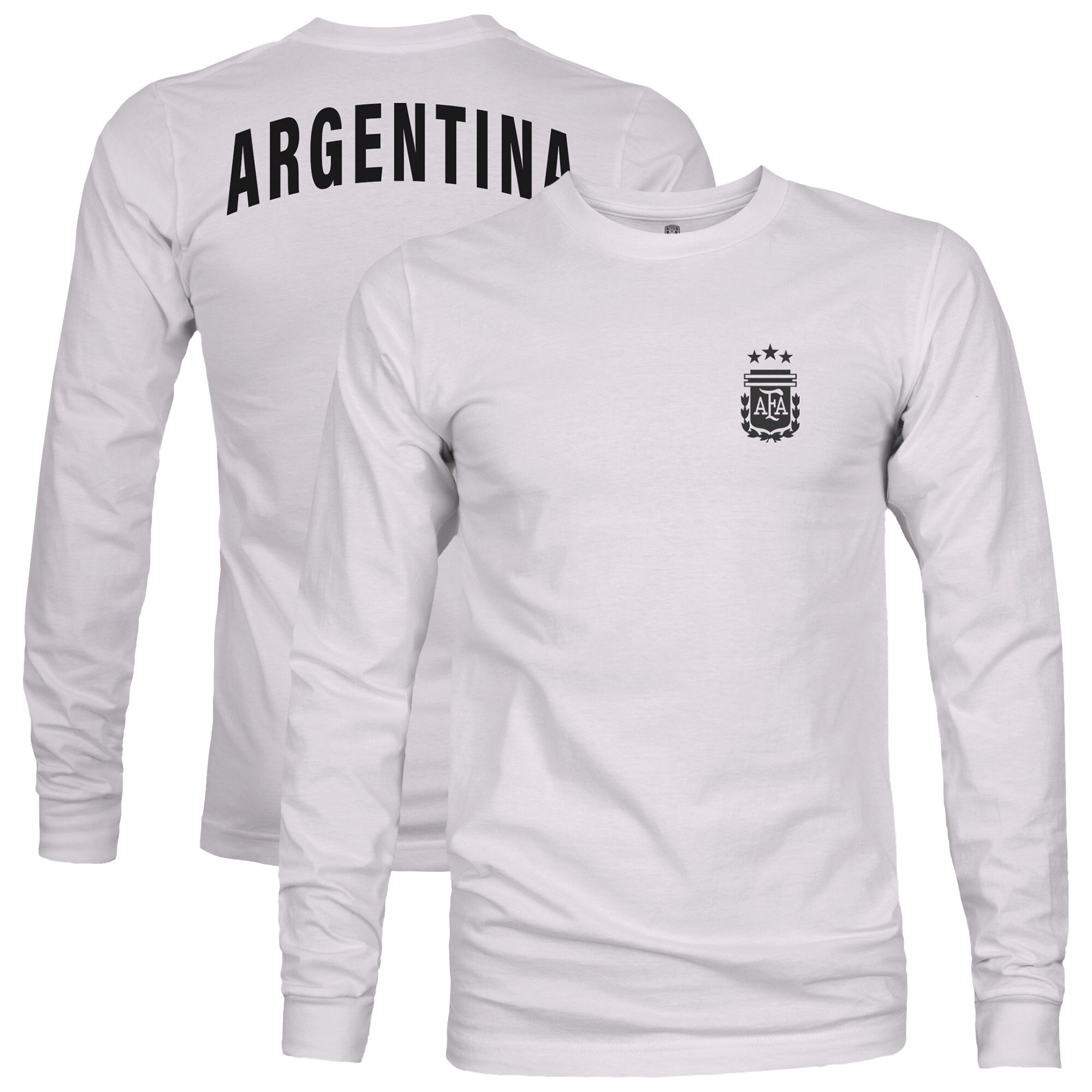 argentina national team 1863fc back team arch long sleeve t-shirt – gray Collection – Brazil World Cup Jerseys and T-Shirts