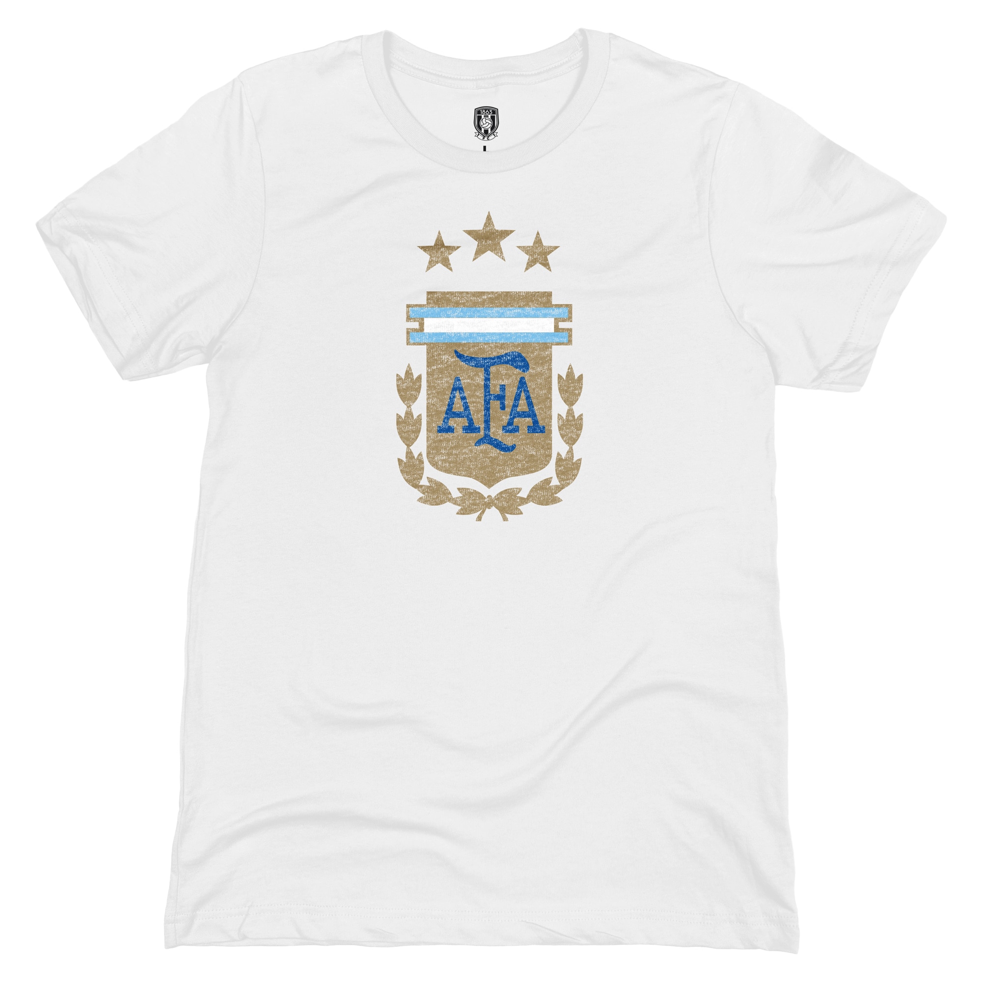 argentina national team 1863fc badge t-shirt – white Collection – Brazil World Cup Jerseys and T-Shirts