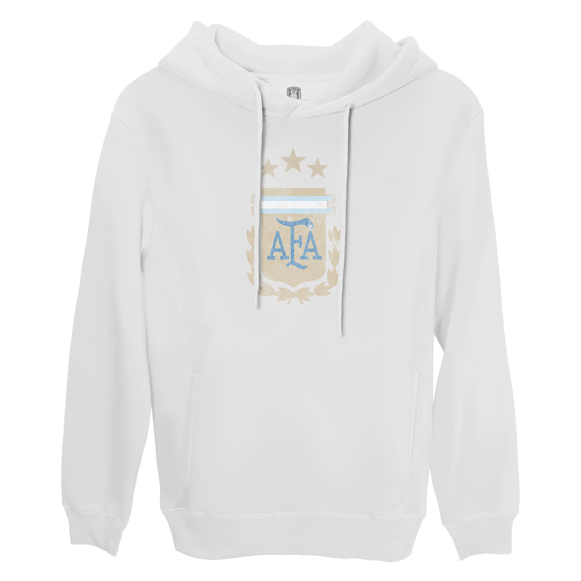 argentina national team 1863fc color badge fleece pullover hoodie – white Collection – Brazil World Cup Jerseys and T-Shirts