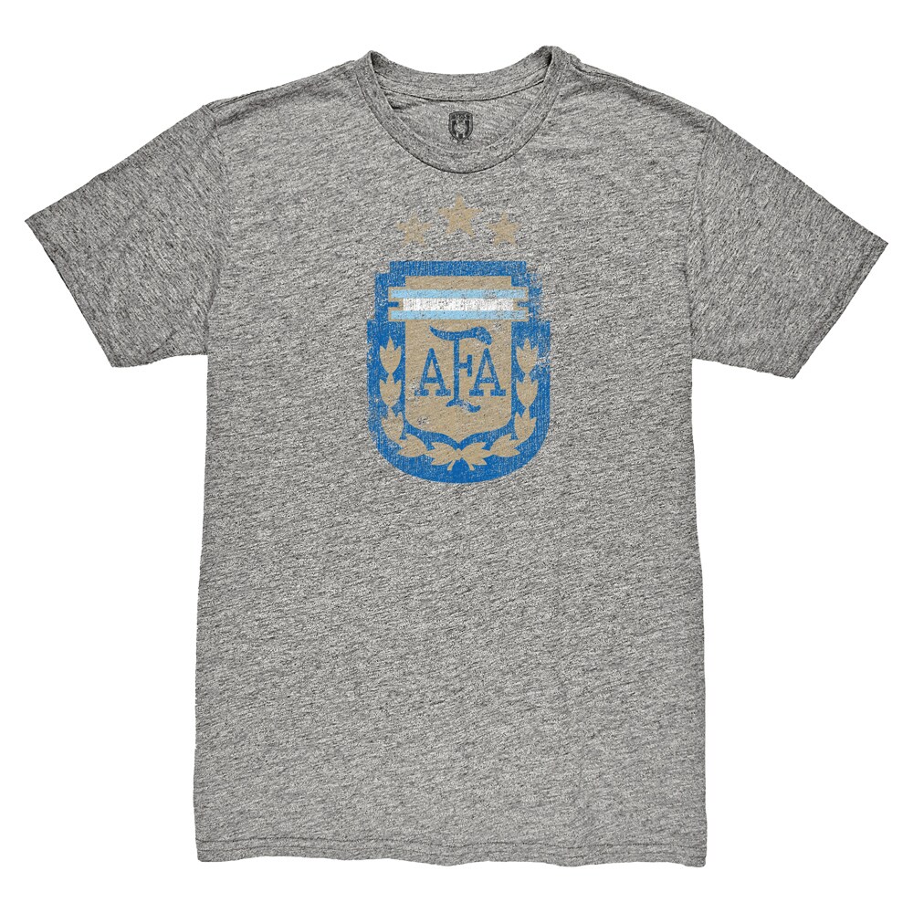 argentina national team 1863fc retro badge tri-blend t-shirt – heather gray Collection – Brazil World Cup Jerseys and T-Shirts