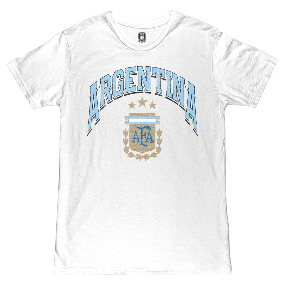 argentina national team 1863fc retro wordmark t-shirt – white Collection – Brazil World Cup Jerseys and T-Shirts