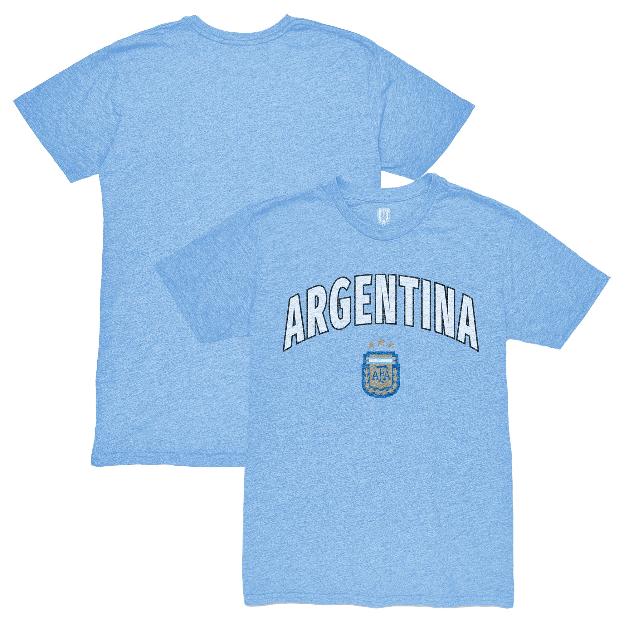 argentina national team 1863fc retro wordmark tri-blend t-shirt – light blue Collection – Brazil World Cup Jerseys and T-Shirts