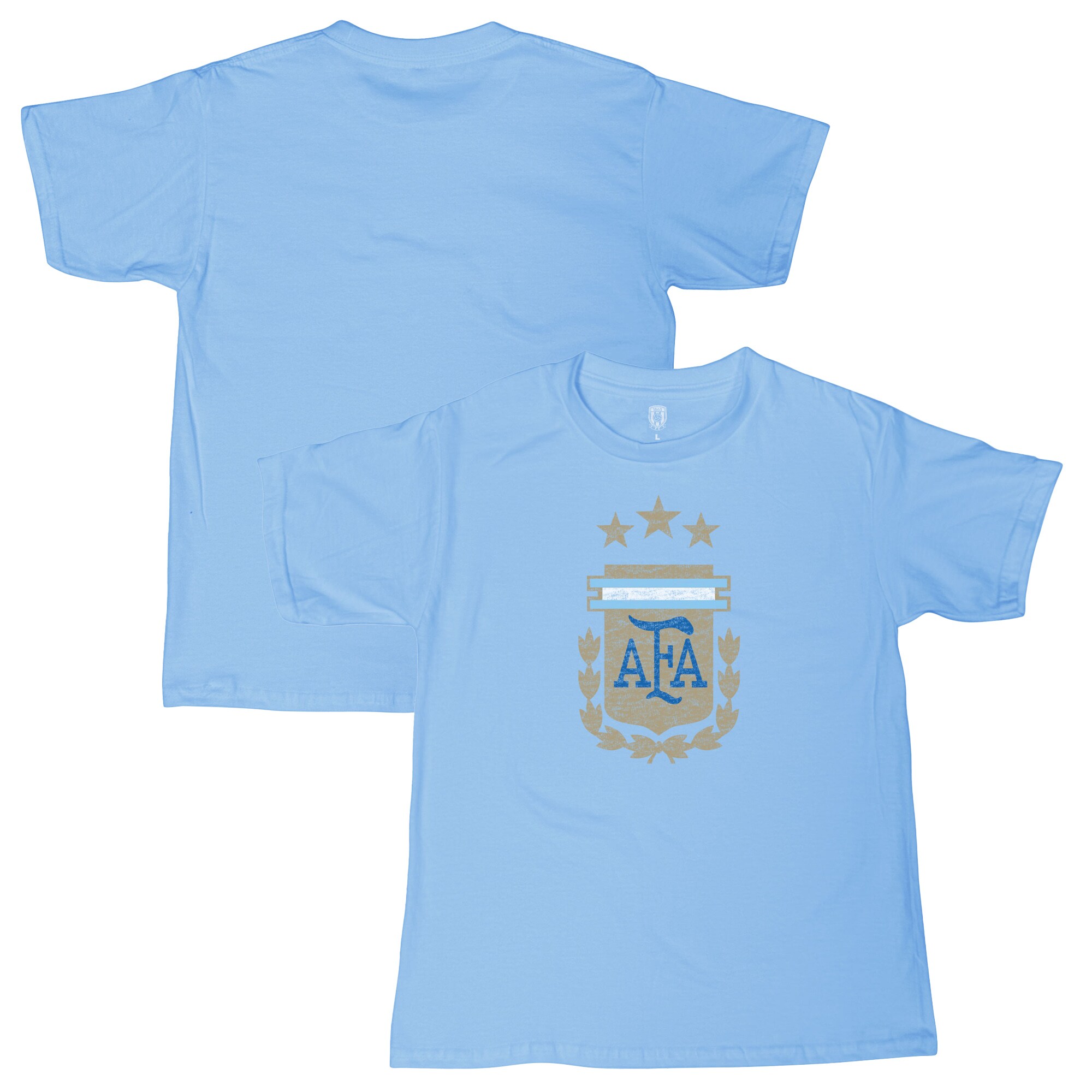 argentina national team 1863fc youth badge t-shirt – light blue Collection – Brazil World Cup Jerseys and T-Shirts