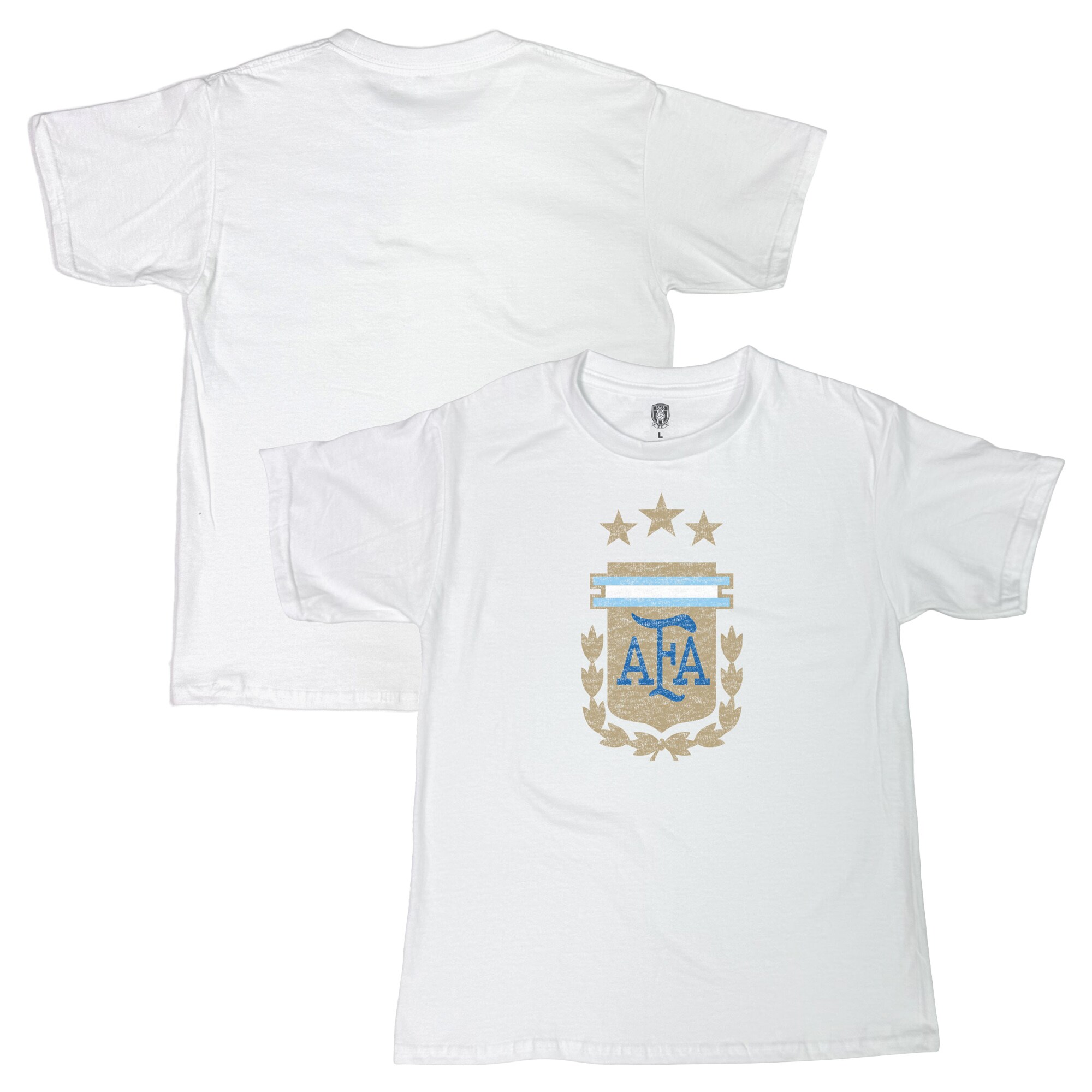argentina national team 1863fc youth badge t-shirt – white Collection – Brazil World Cup Jerseys and T-Shirts