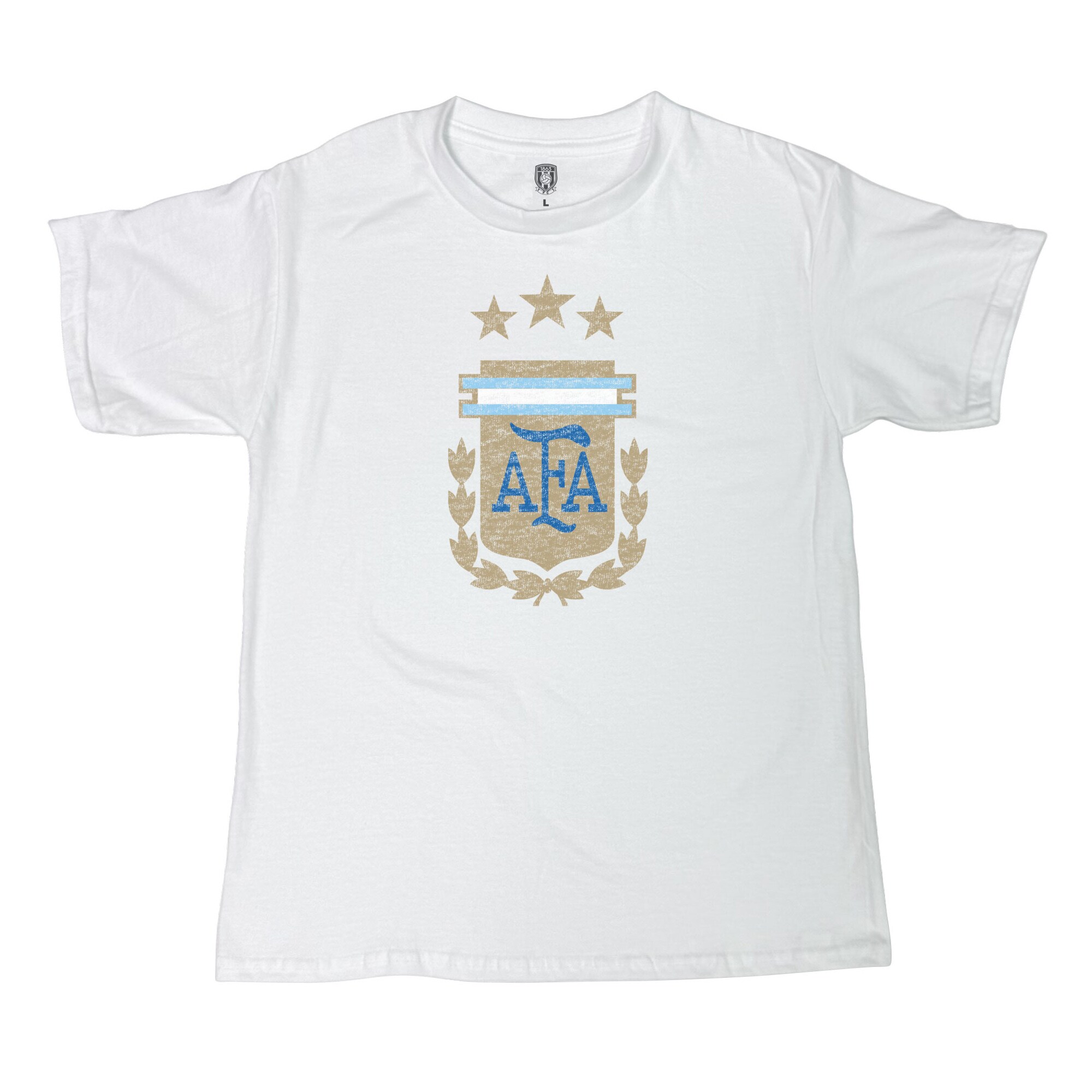 argentina national team 1863fc youth badge t-shirt – white Collection – Brazil World Cup Jerseys and T-Shirts