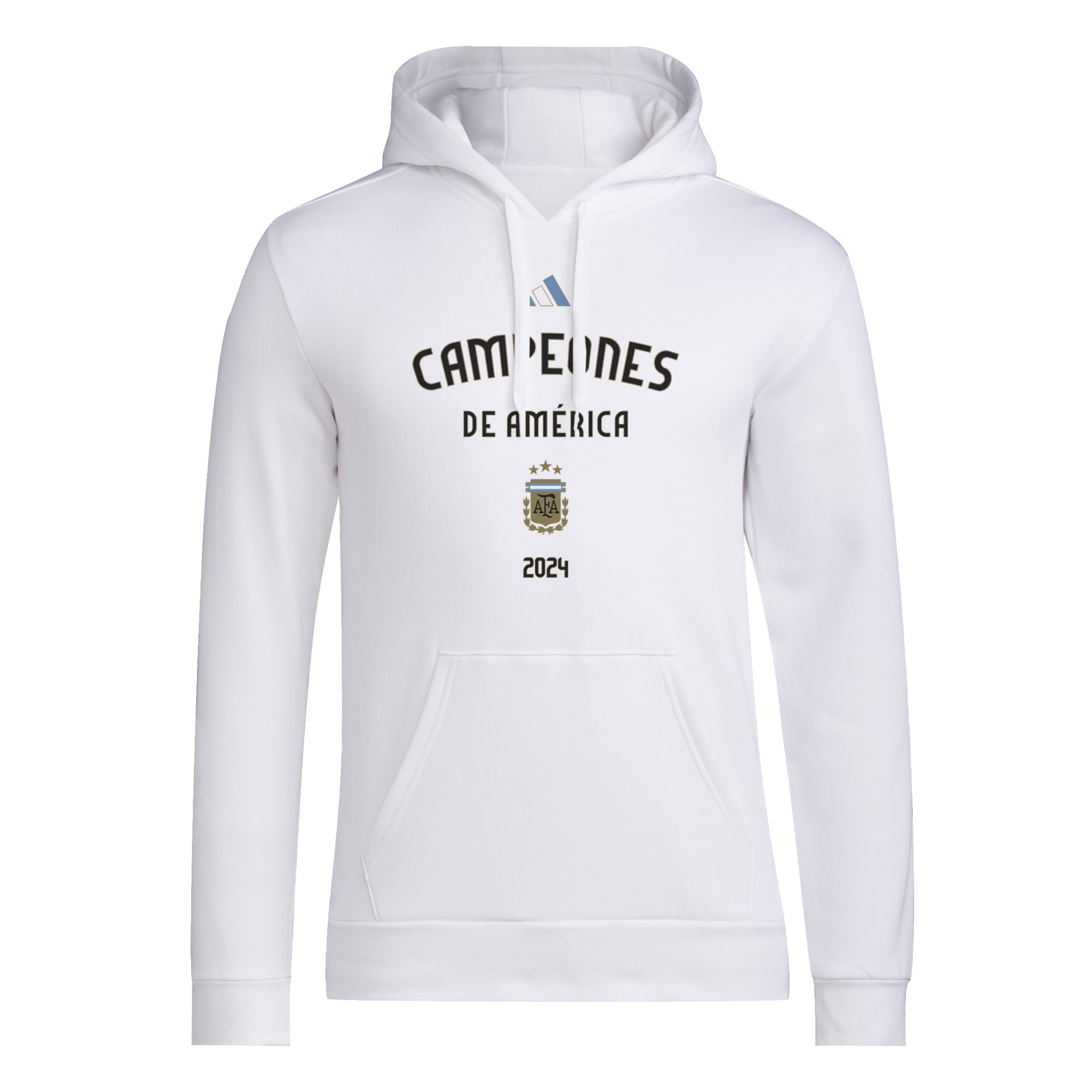 argentina national team adidas 2024 copa america champions pullover hoodie – white Collection – Brazil World Cup Jerseys and T-Shirts