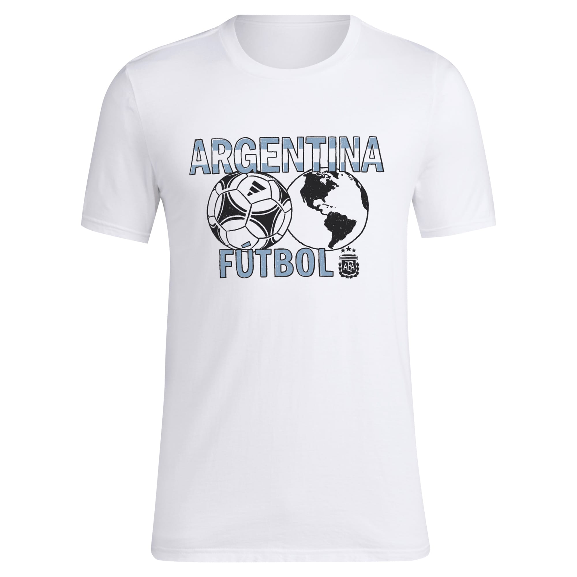 argentina national team adidas around the world t-shirt – white Collection – Brazil World Cup Jerseys and T-Shirts