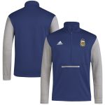 argentina national team adidas crest long sleeve half-zip top – navy Collection – Brazil World Cup Jerseys and T-Shirts
