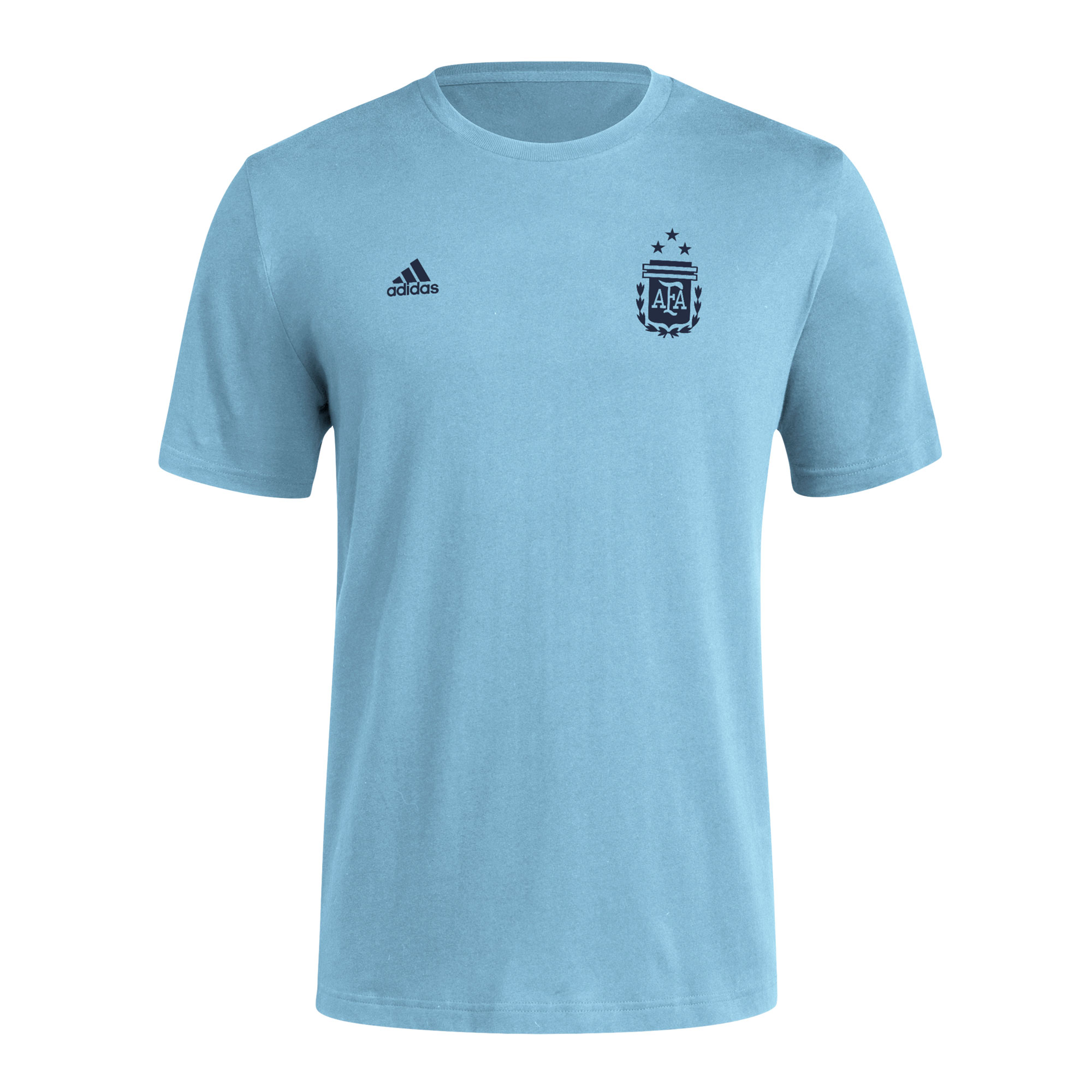 argentina national team adidas crest t-shirt – light blue Collection – Brazil World Cup Jerseys and T-Shirts