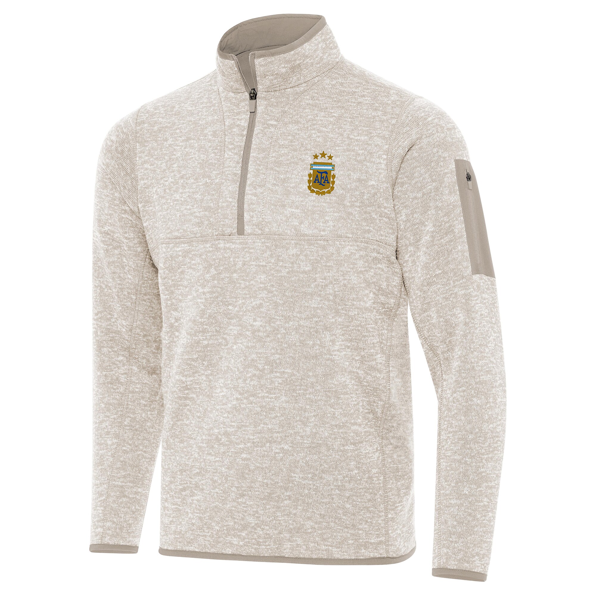 argentina national team antigua fortune quarter-zip pullover jacket – cream Collection – Brazil World Cup Jerseys and T-Shirts