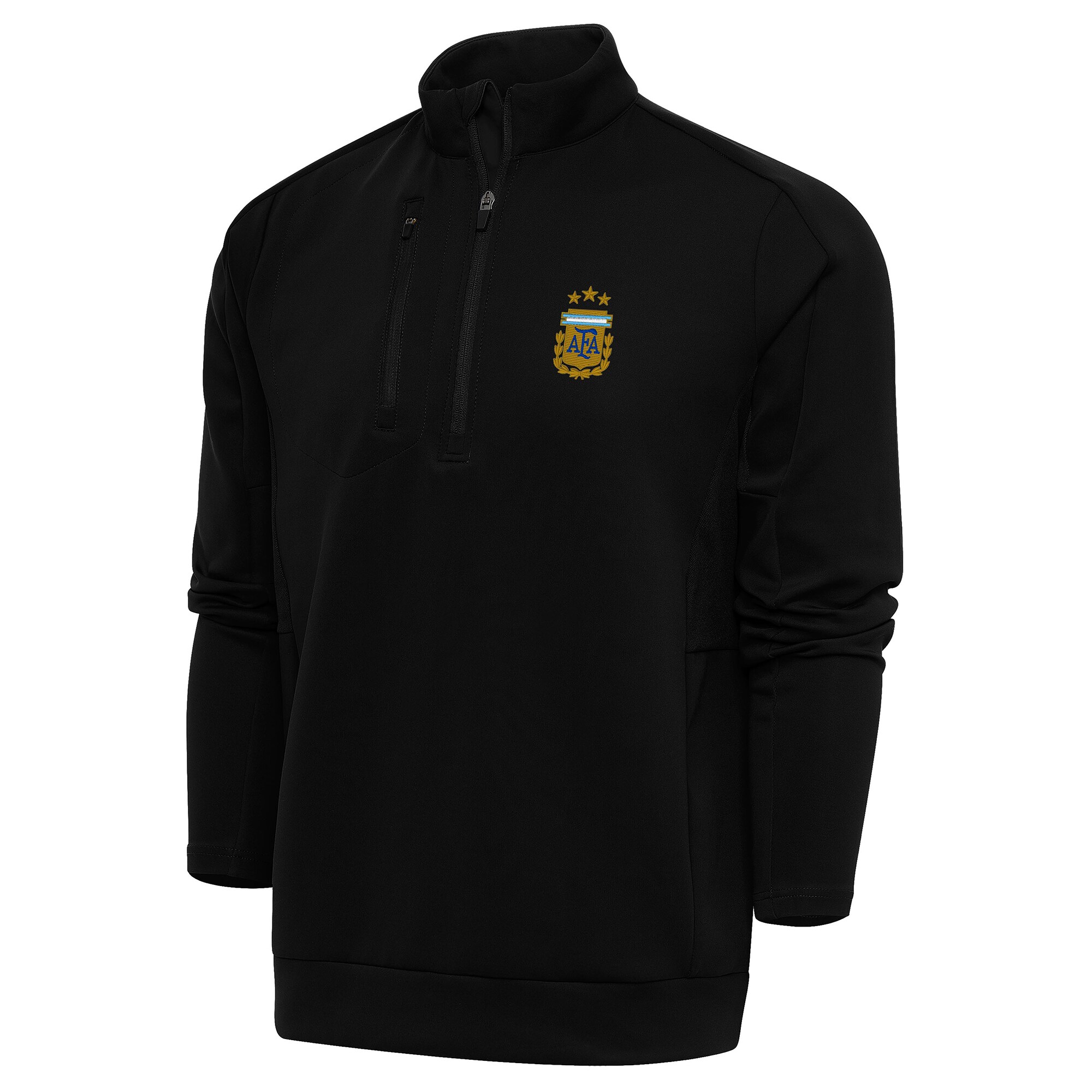 argentina national team antigua generation quarter-zip pullover top – black Collection – Brazil World Cup Jerseys and T-Shirts