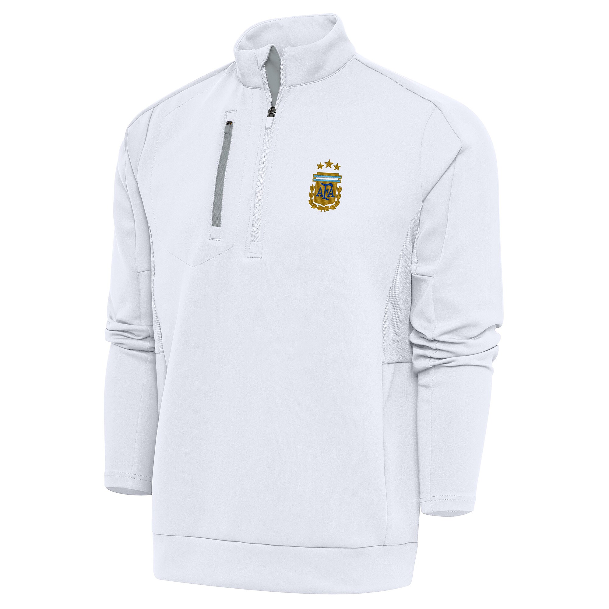 argentina national team antigua generation quarter-zip pullover top – white Collection – Brazil World Cup Jerseys and T-Shirts