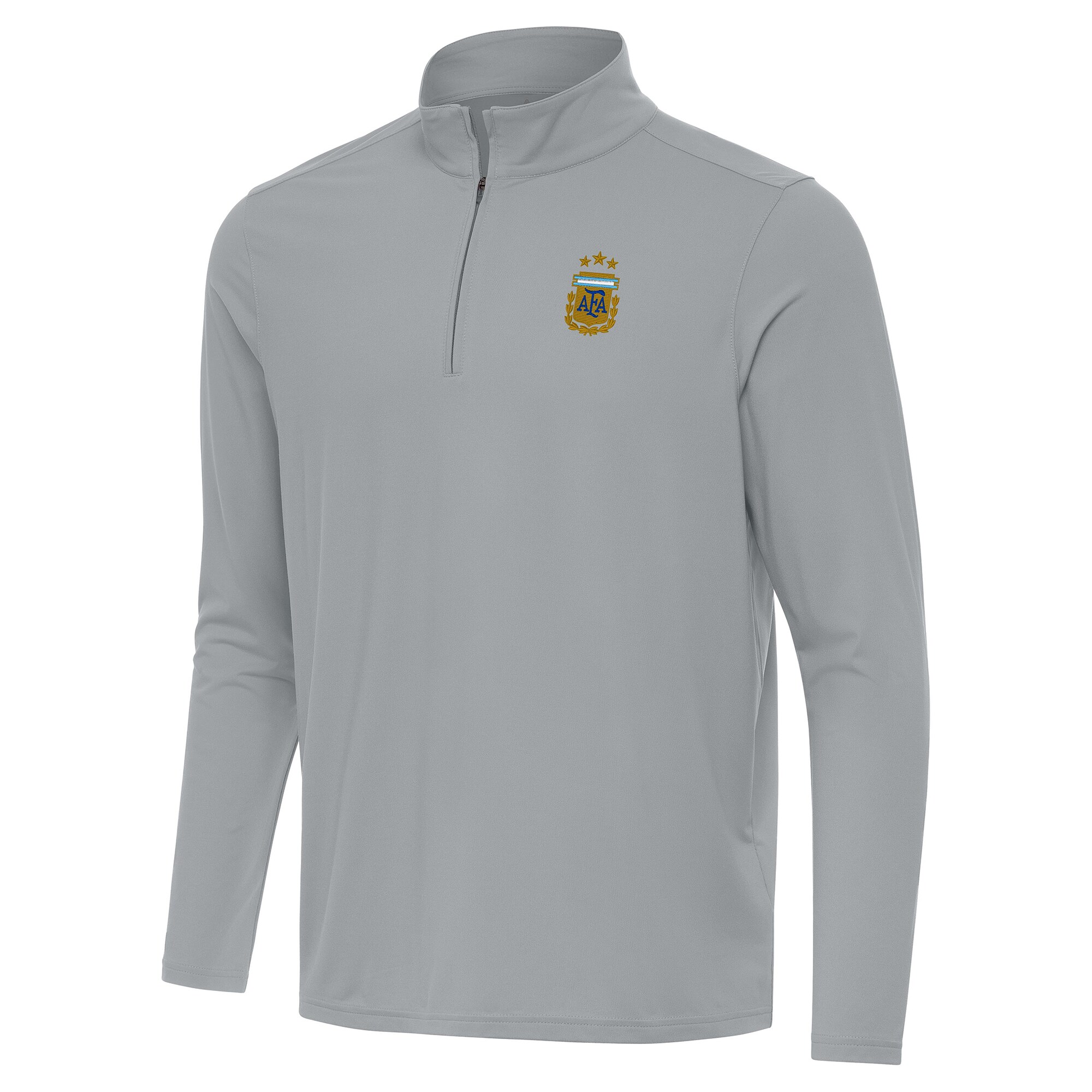 argentina national team antigua intent quarter-zip pullover top – gray Collection – Brazil World Cup Jerseys and T-Shirts