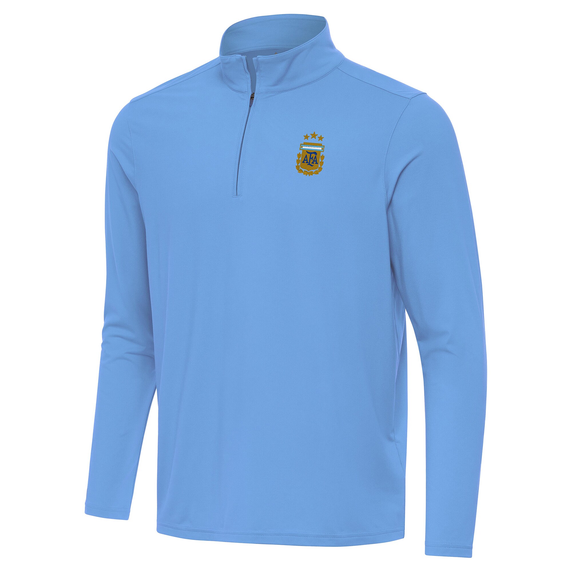 argentina national team antigua intent quarter-zip pullover top – powder blue Collection – Brazil World Cup Jerseys and T-Shirts