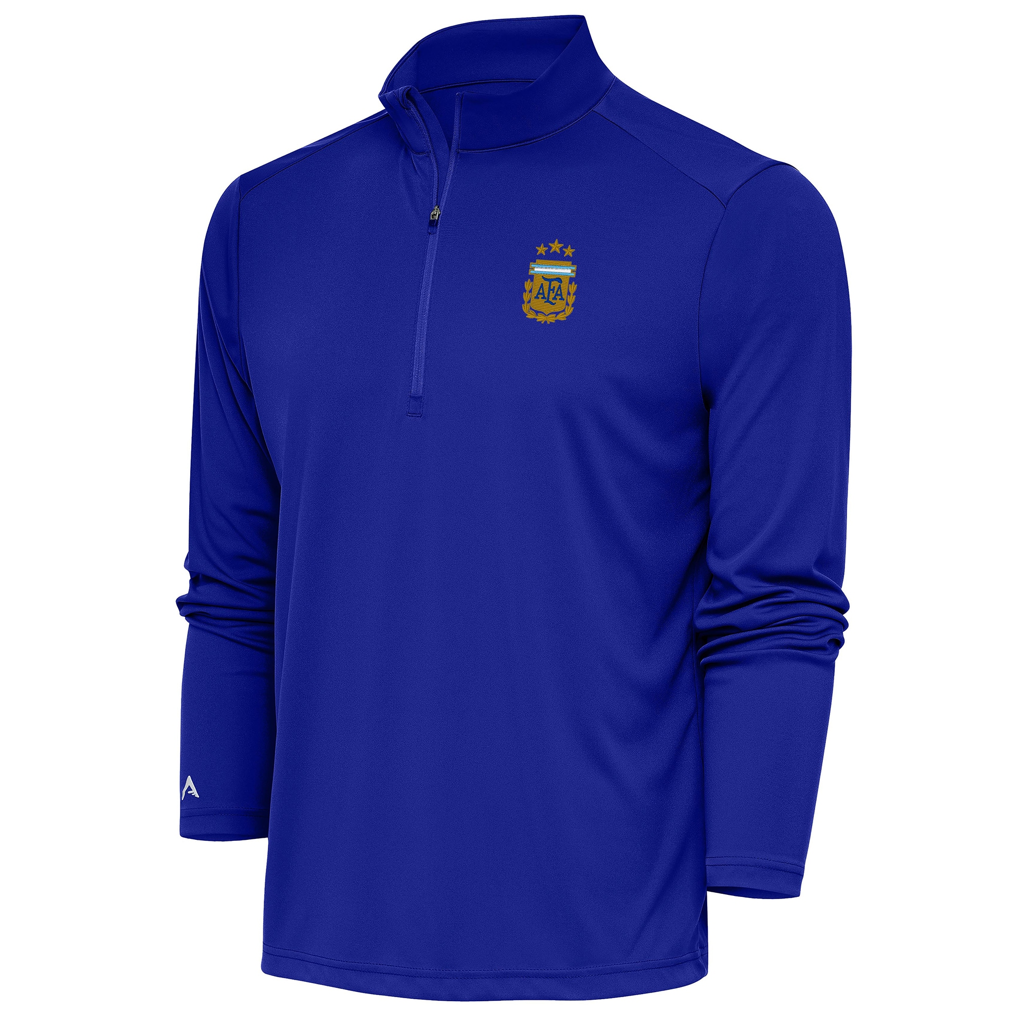 argentina national team antigua tribute quarter-zip pullover top – royal Collection – Brazil World Cup Jerseys and T-Shirts