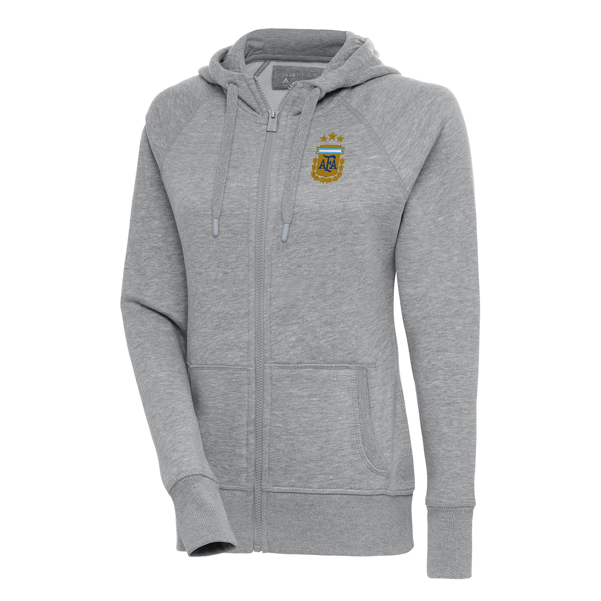 argentina national team antigua women8217s victory full-zip hoodie – heather gray Collection – Brazil World Cup Jerseys and T-Shirts