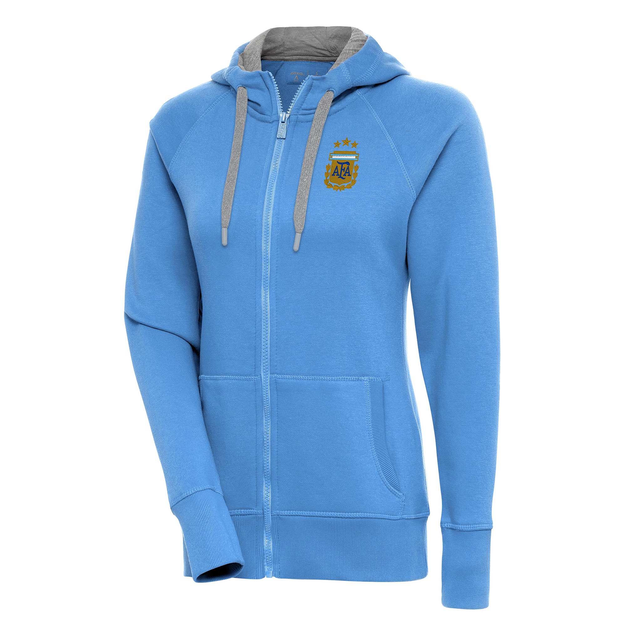 argentina national team antigua women8217s victory full-zip hoodie – powder blue Collection – Brazil World Cup Jerseys and T-Shirts