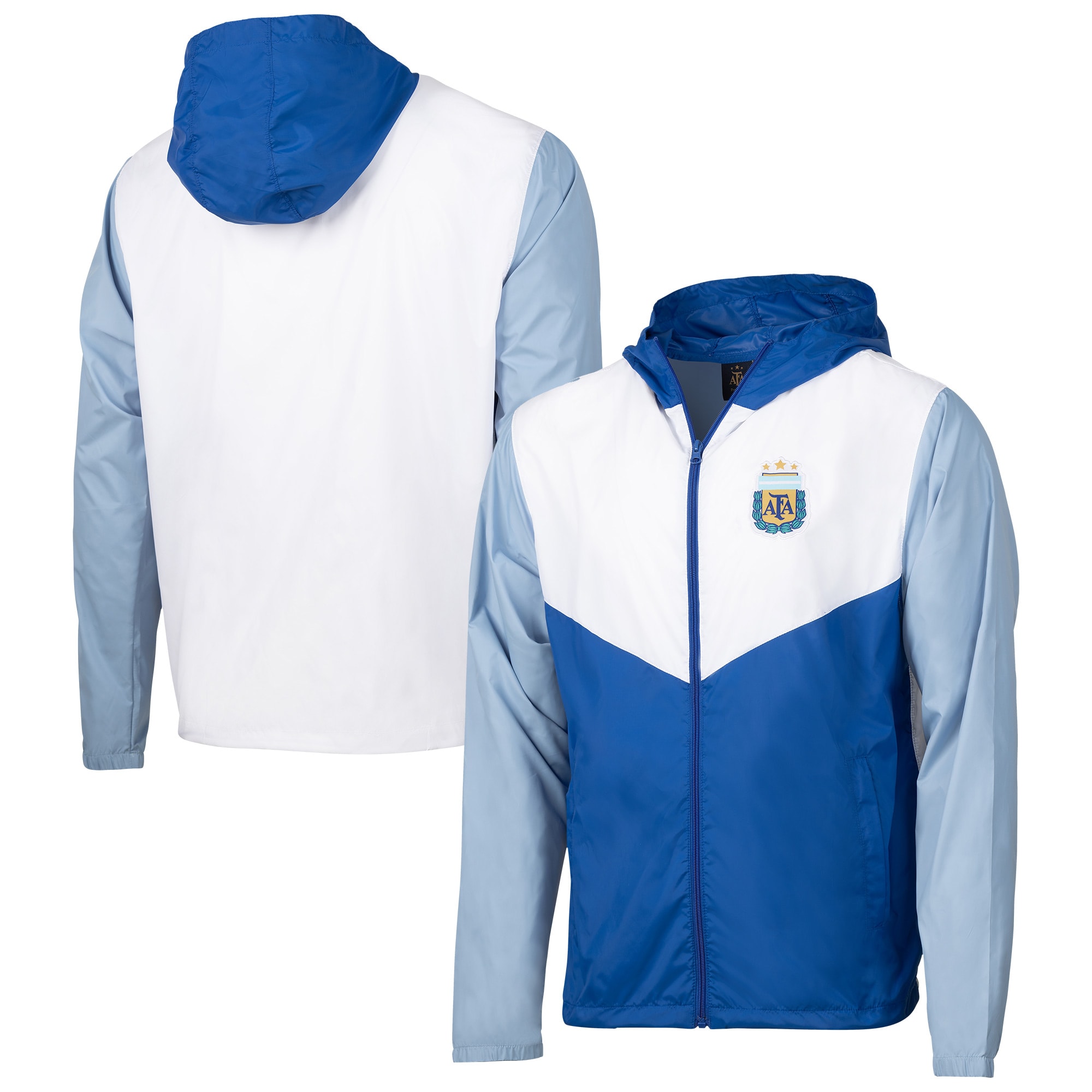 argentina national team block pro full-zip windbreaker jacket – royal Collection – Brazil World Cup Jerseys and T-Shirts
