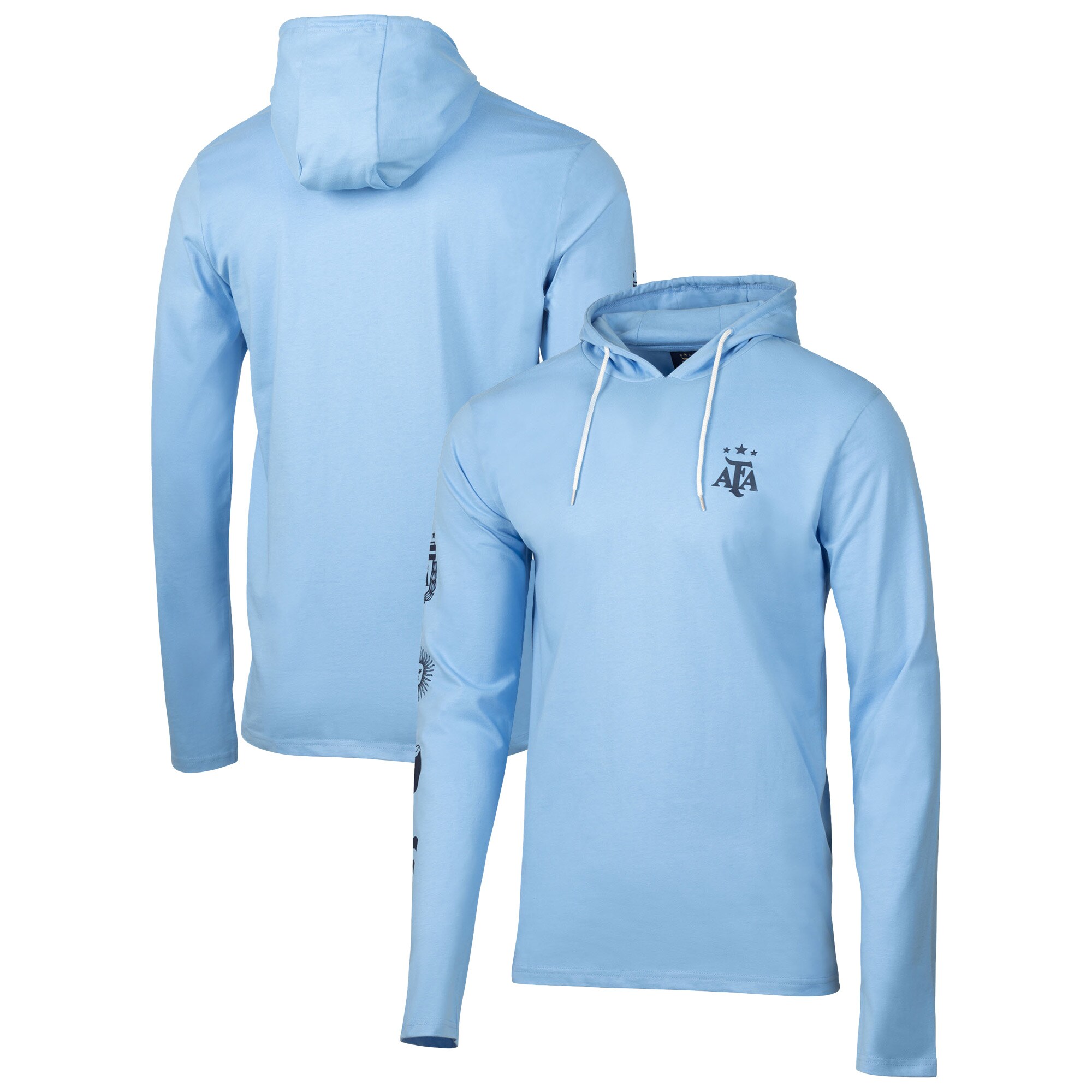 argentina national team sport design sweden relaxed hooded long sleeve t-shirt – light blue Collection – Brazil World Cup Jerseys and T-Shirts