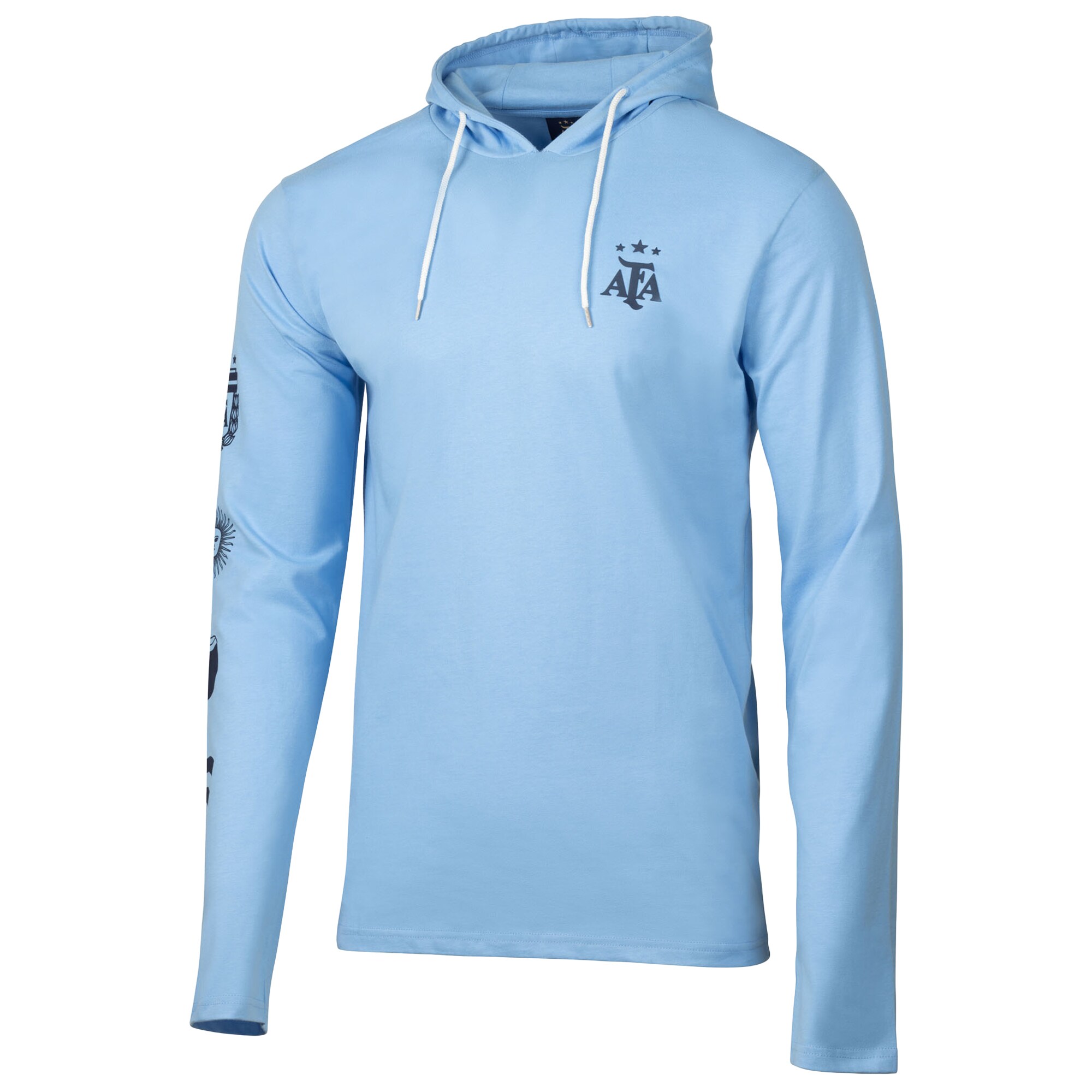 argentina national team sport design sweden relaxed hooded long sleeve t-shirt – light blue Collection – Brazil World Cup Jerseys and T-Shirts