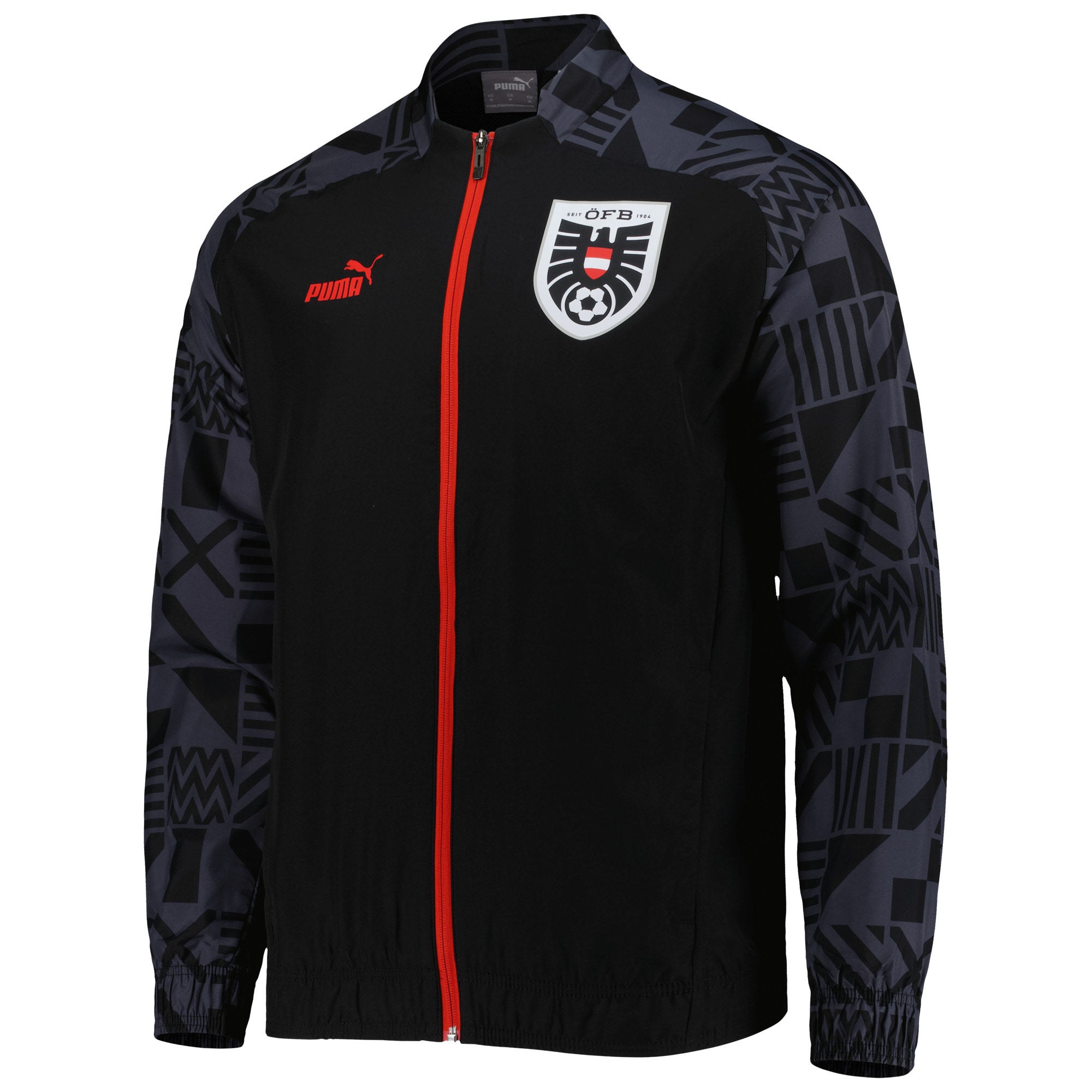 austria national team puma pre-match raglan full-zip training jacket – black Collection – Brazil World Cup Jerseys and T-Shirts