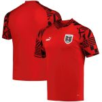 austria national team puma pre-match v-neck top – red Collection – Brazil World Cup Jerseys and T-Shirts