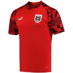 austria national team puma pre-match v-neck top – red Collection – Brazil World Cup Jerseys and T-Shirts