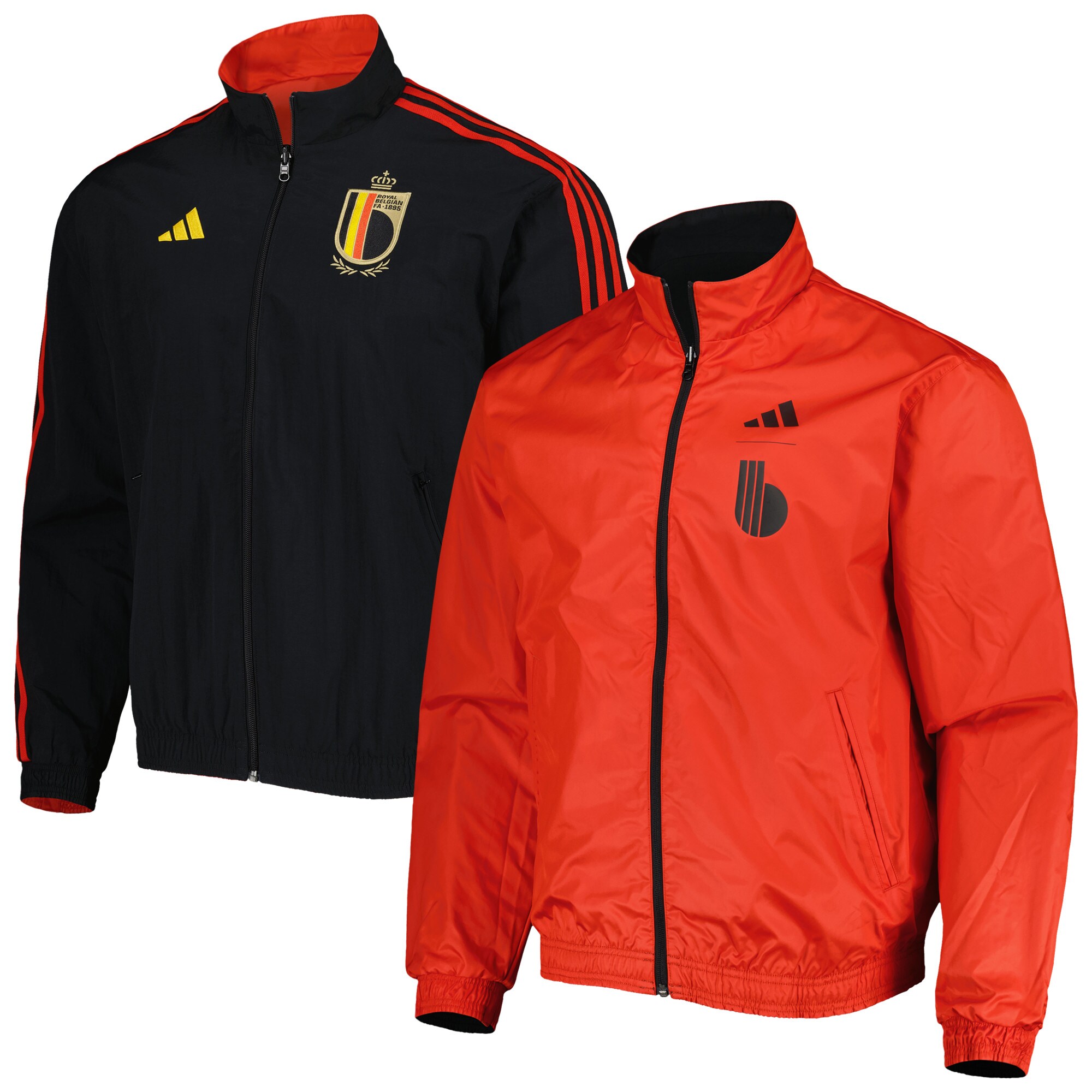 belgium national team adidas aeroready reversible anthem reversible full-zip jacket – redblack Collection – Brazil World Cup Jerseys and T-Shirts