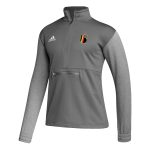 belgium national team adidas crest long sleeve half-zip top – gray Collection – Brazil World Cup Jerseys and T-Shirts