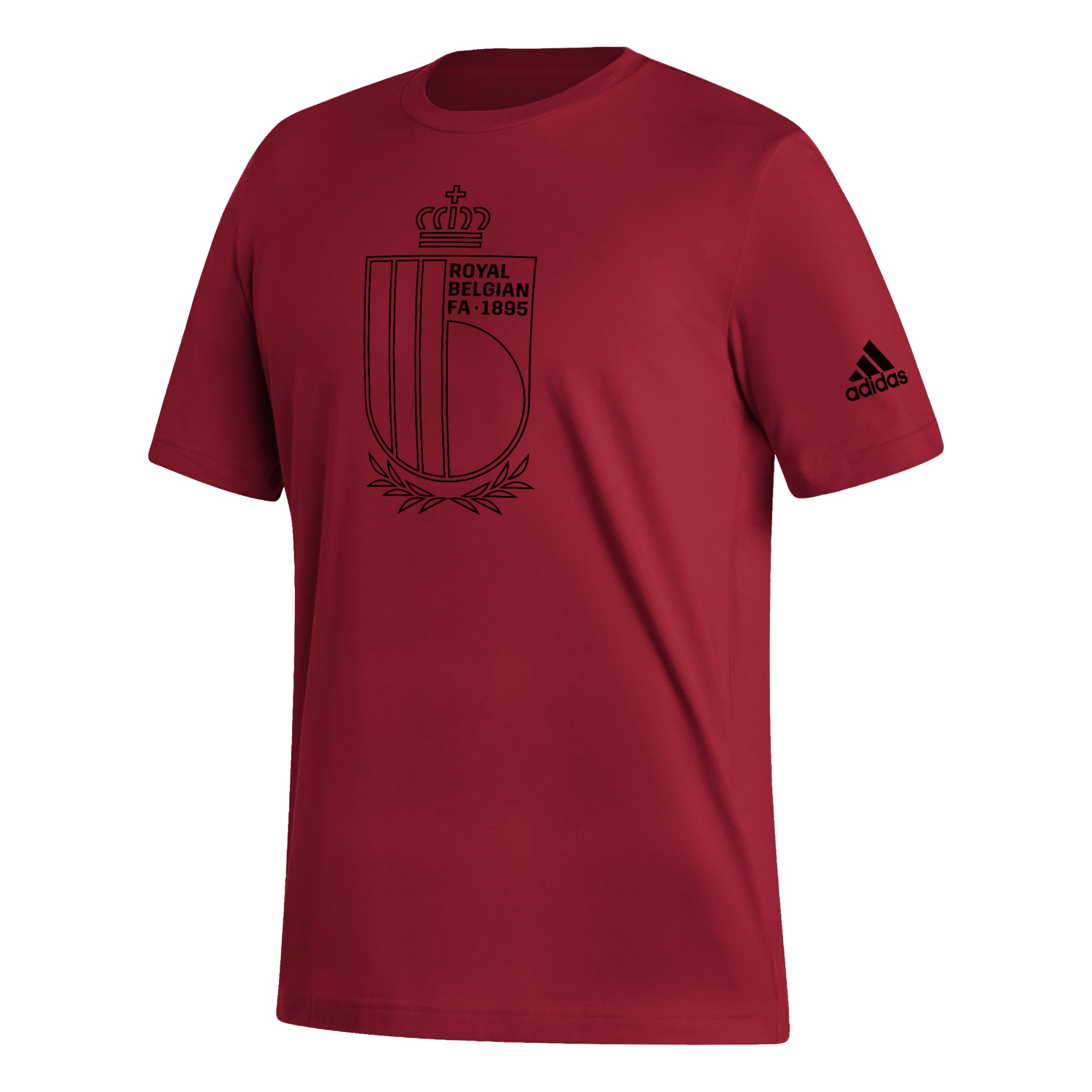 belgium national team adidas outlined crest t-shirt – red Collection – Brazil World Cup Jerseys and T-Shirts