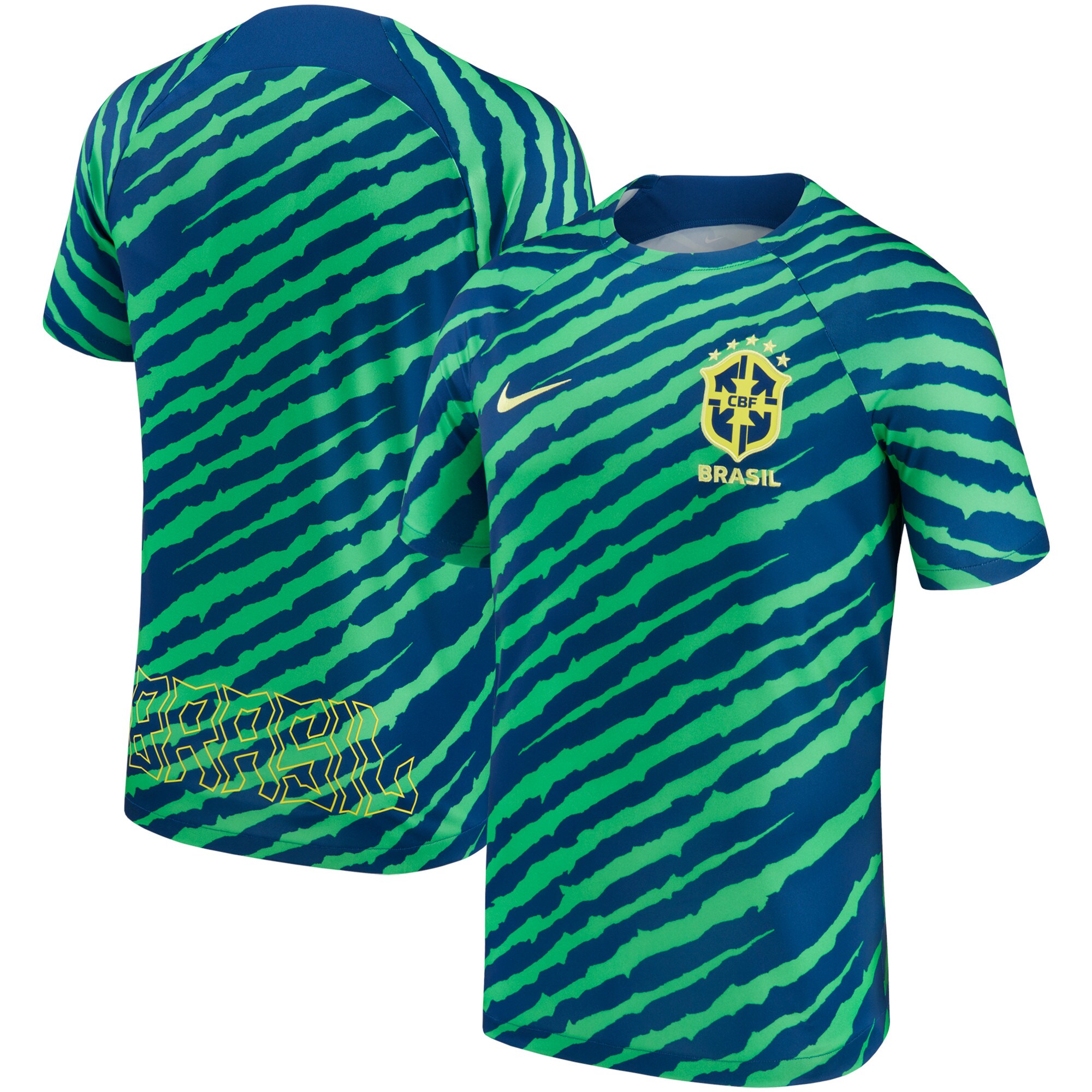 brazil national team nike 202223 pre-match top – bluegreen Collection – Brazil World Cup Jerseys and T-Shirts