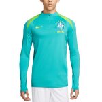brazil national team nike 2024 strike drill performance quarter-zip pullover top – aqua Collection – Brazil World Cup Jerseys and T-Shirts