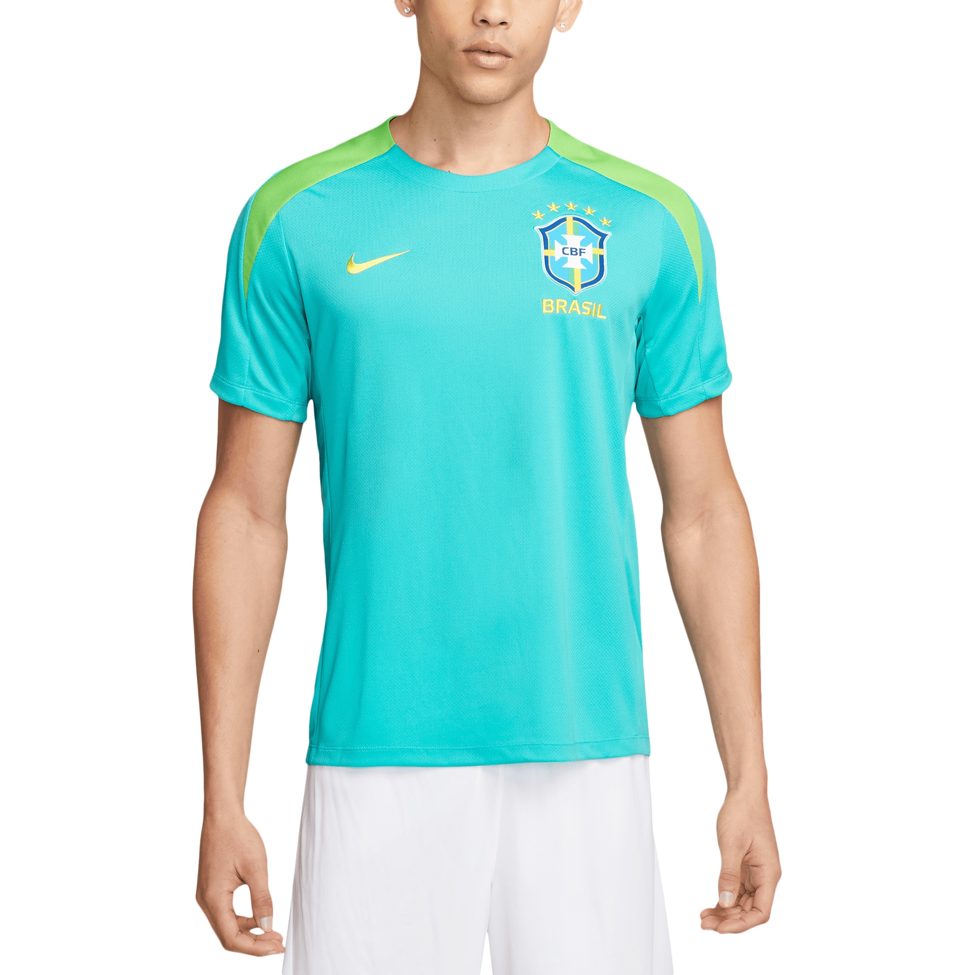 brazil national team nike 2024 strike performance top – aqua Collection – Brazil World Cup Jerseys and T-Shirts