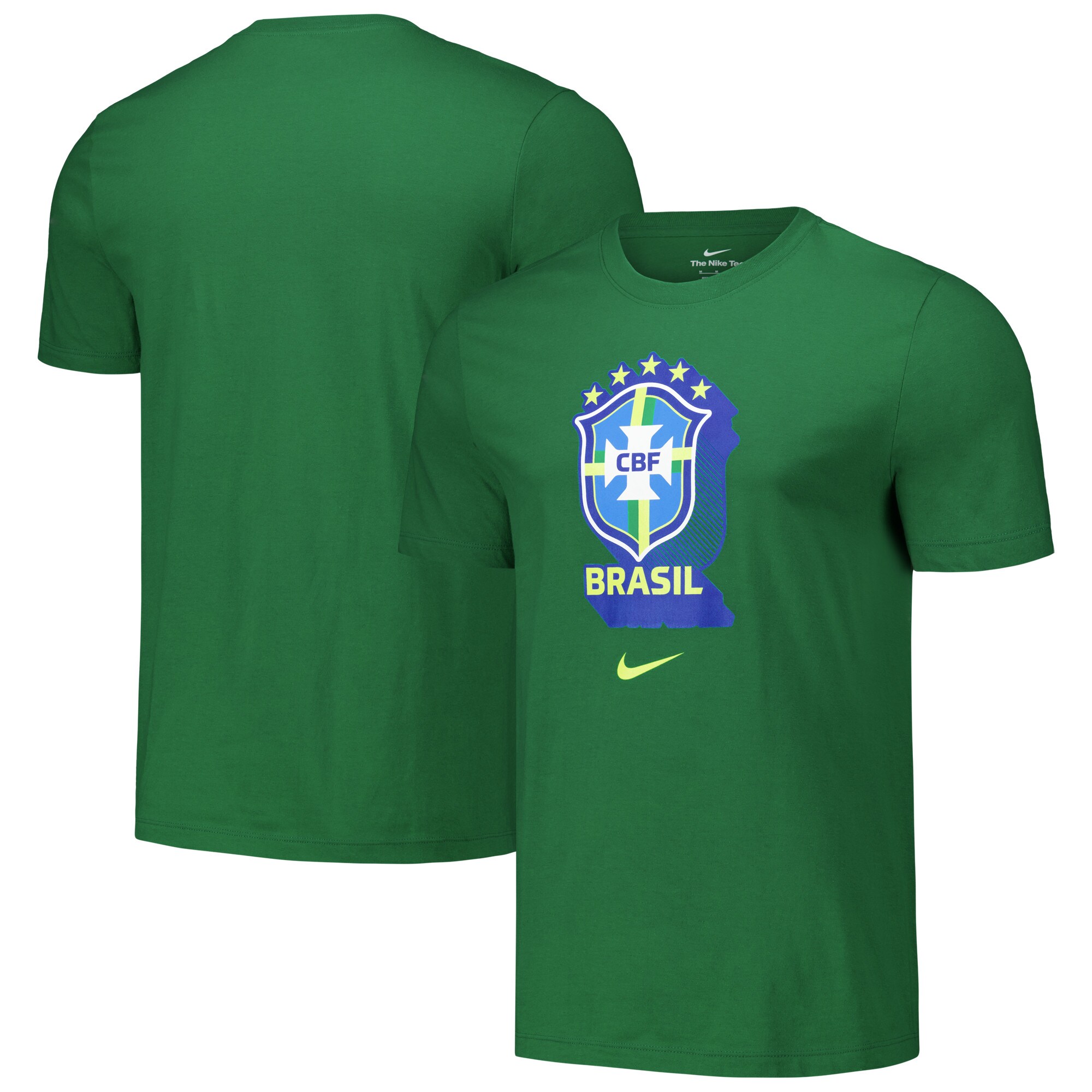 brazil national team nike crest core t-shirt – green Collection – Brazil World Cup Jerseys and T-Shirts