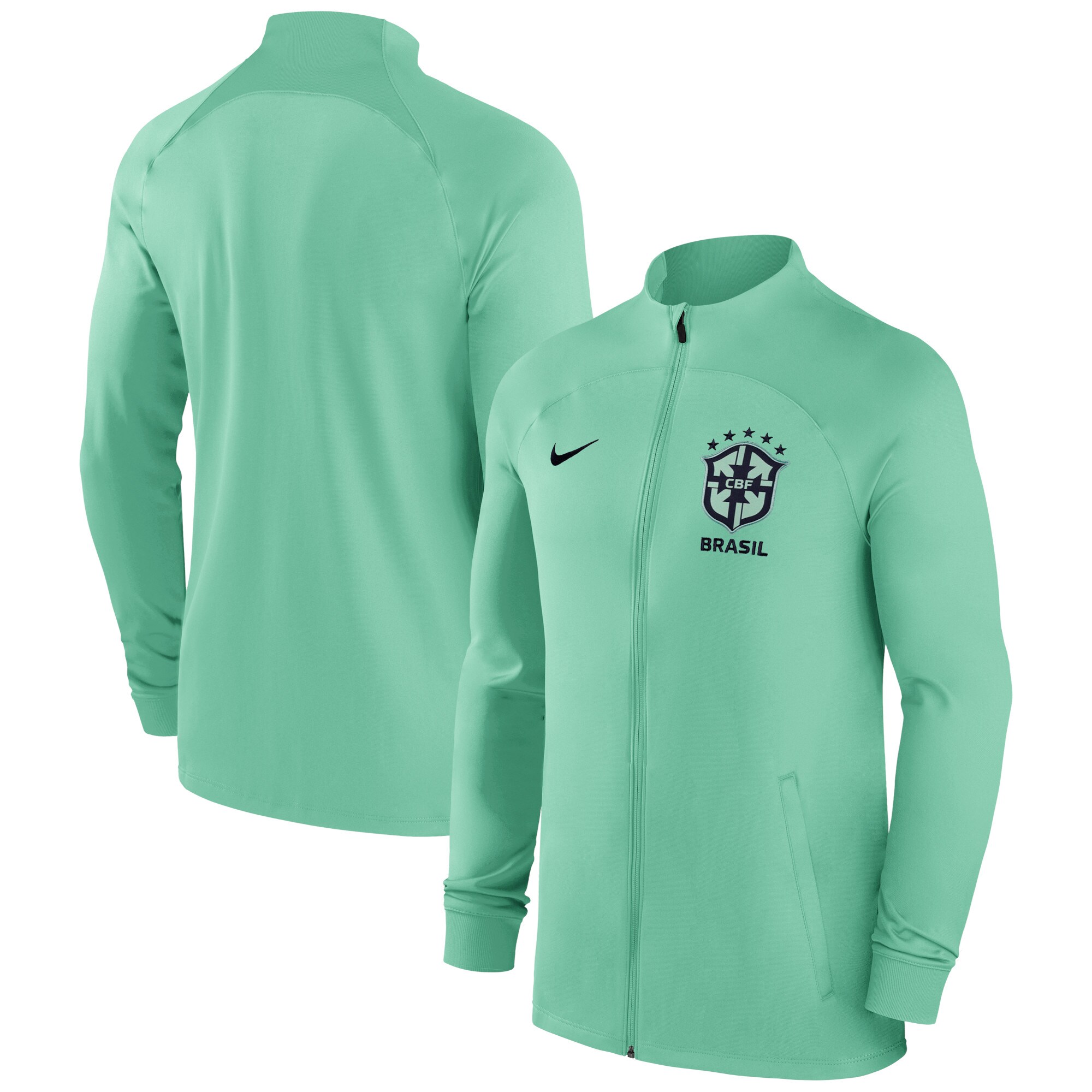 brazil national team nike strike raglan full-zip performance track jacket – green Collection – Brazil World Cup Jerseys and T-Shirts
