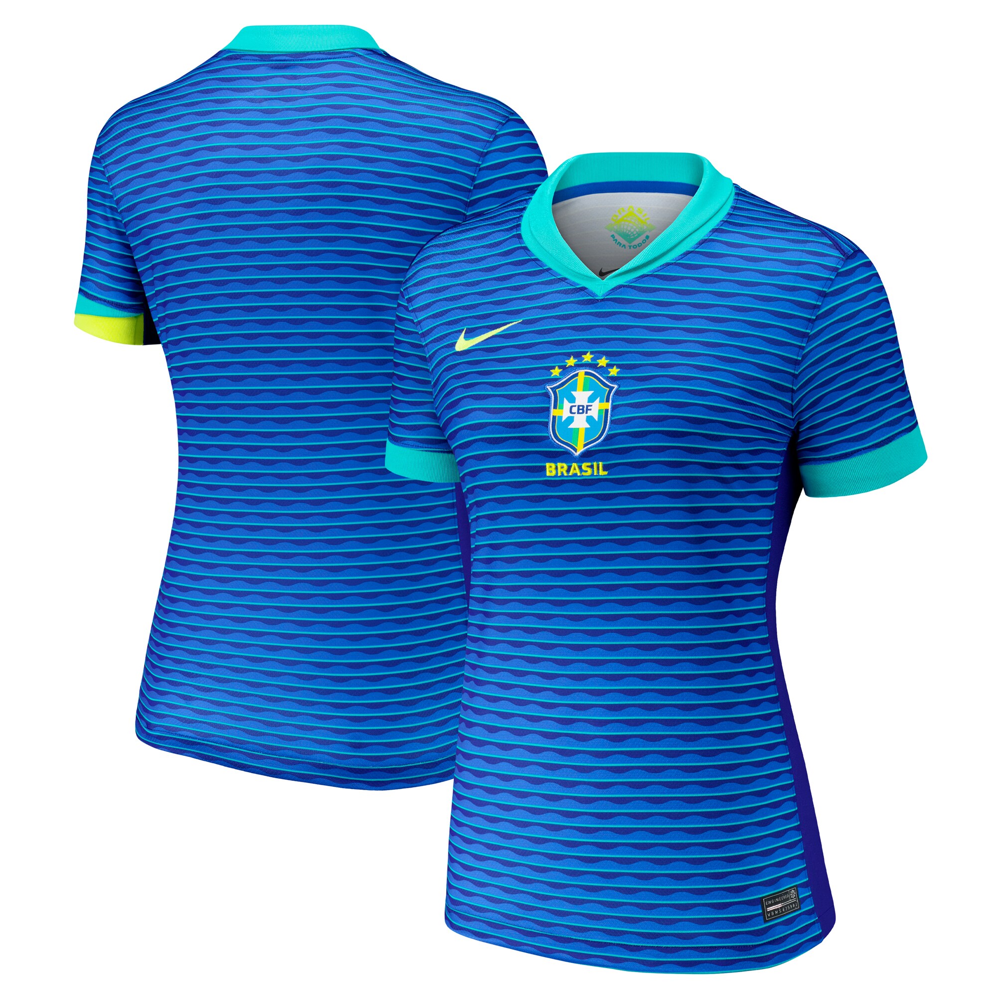 brazil national team nike women8217s 2024 away stadium replica jersey – blue Collection – Brazil World Cup Jerseys and T-Shirts