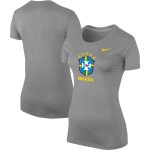 brazil national team nike women8217s legend performance t-shirt – heather gray Collection – Brazil World Cup Jerseys and T-Shirts
