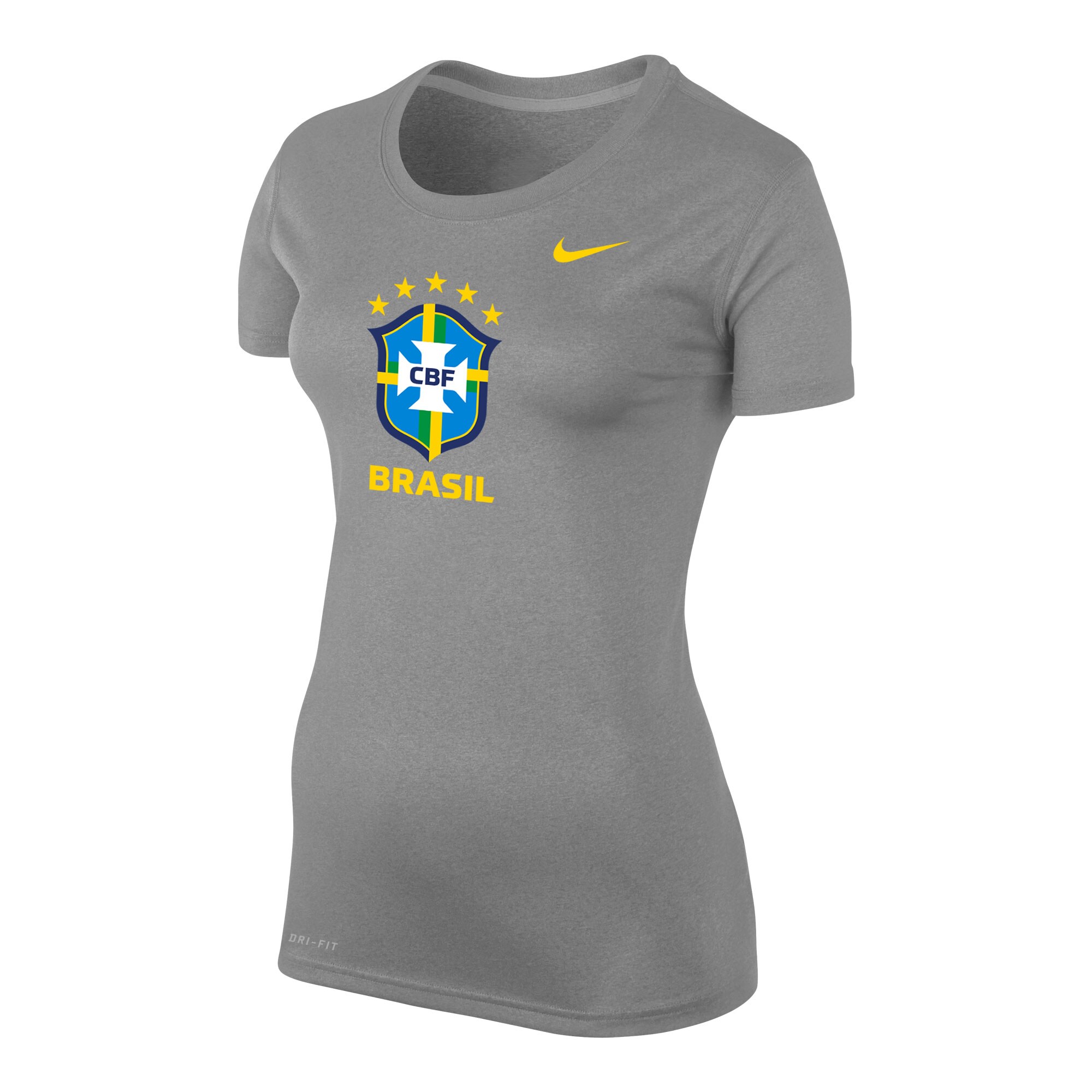 brazil national team nike women8217s legend performance t-shirt – heather gray Collection – Brazil World Cup Jerseys and T-Shirts