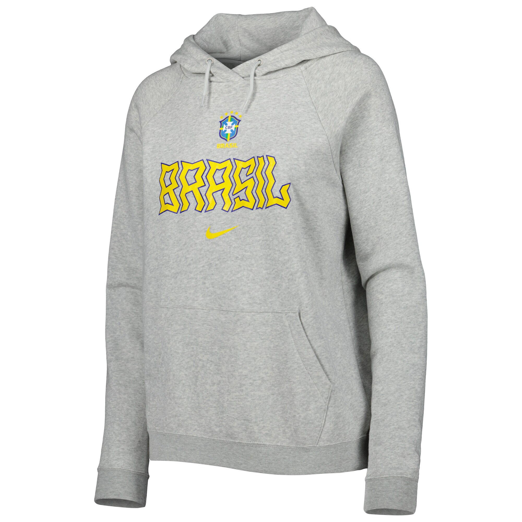 brazil national team nike women8217s lockup varsity fleece raglan pullover hoodie – heather gray Collection – Brazil World Cup Jerseys and T-Shirts