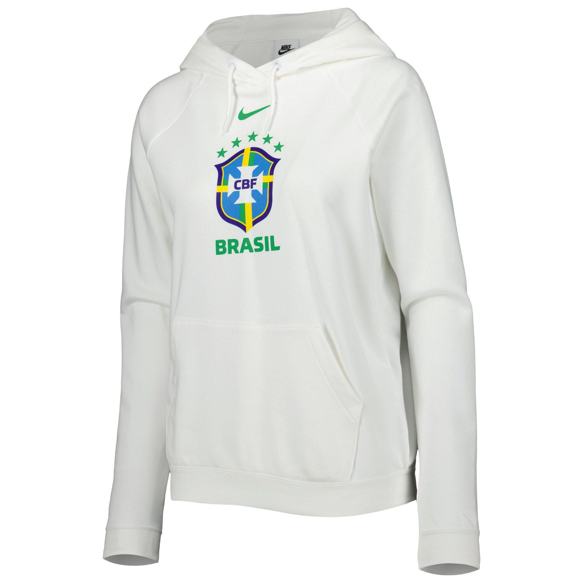 brazil national team nike women8217s varsity raglan tri-blend pullover hoodie – white Collection – Brazil World Cup Jerseys and T-Shirts