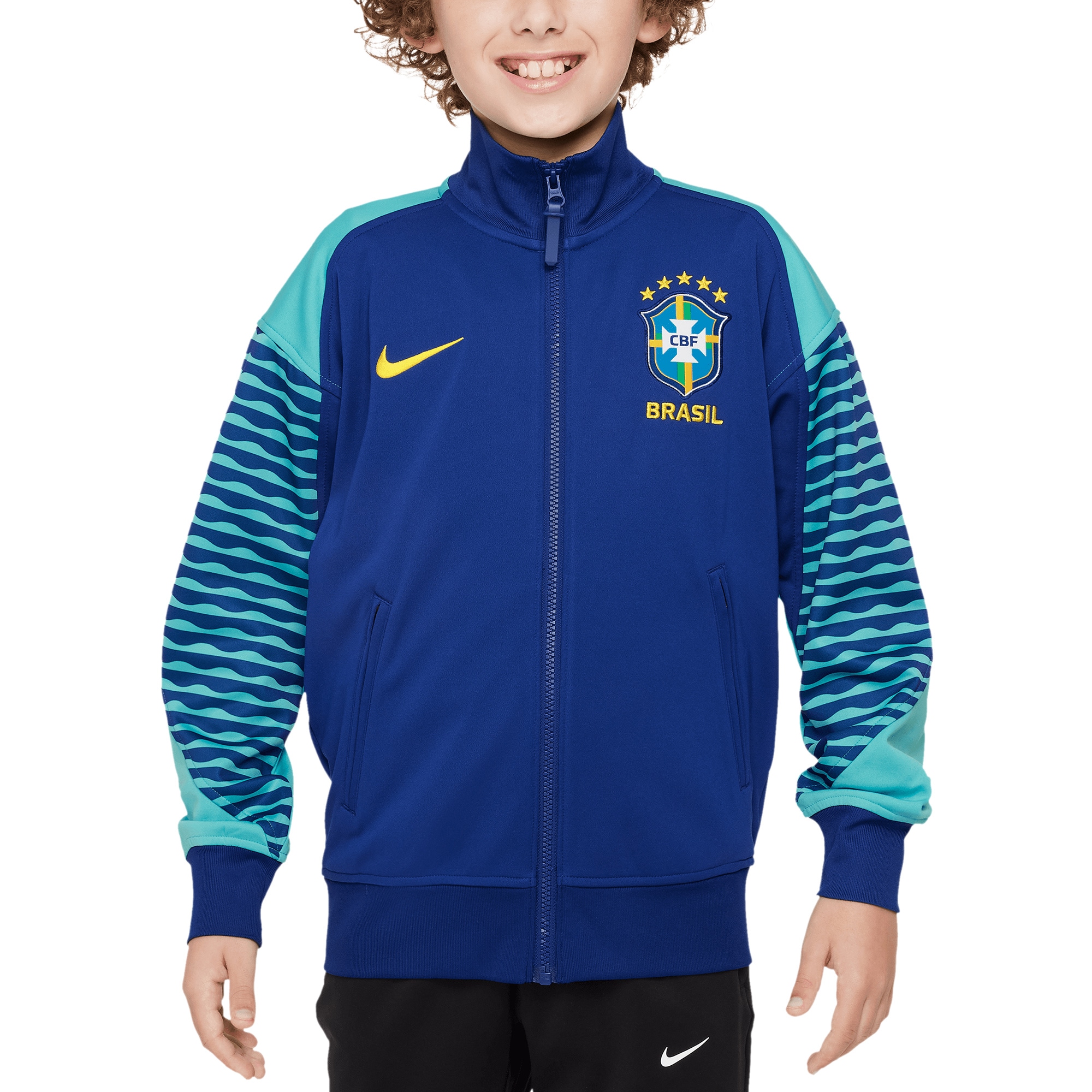 brazil national team nike youth 2024 academy pro anthem full-zip jacket – royal Collection – Brazil World Cup Jerseys and T-Shirts