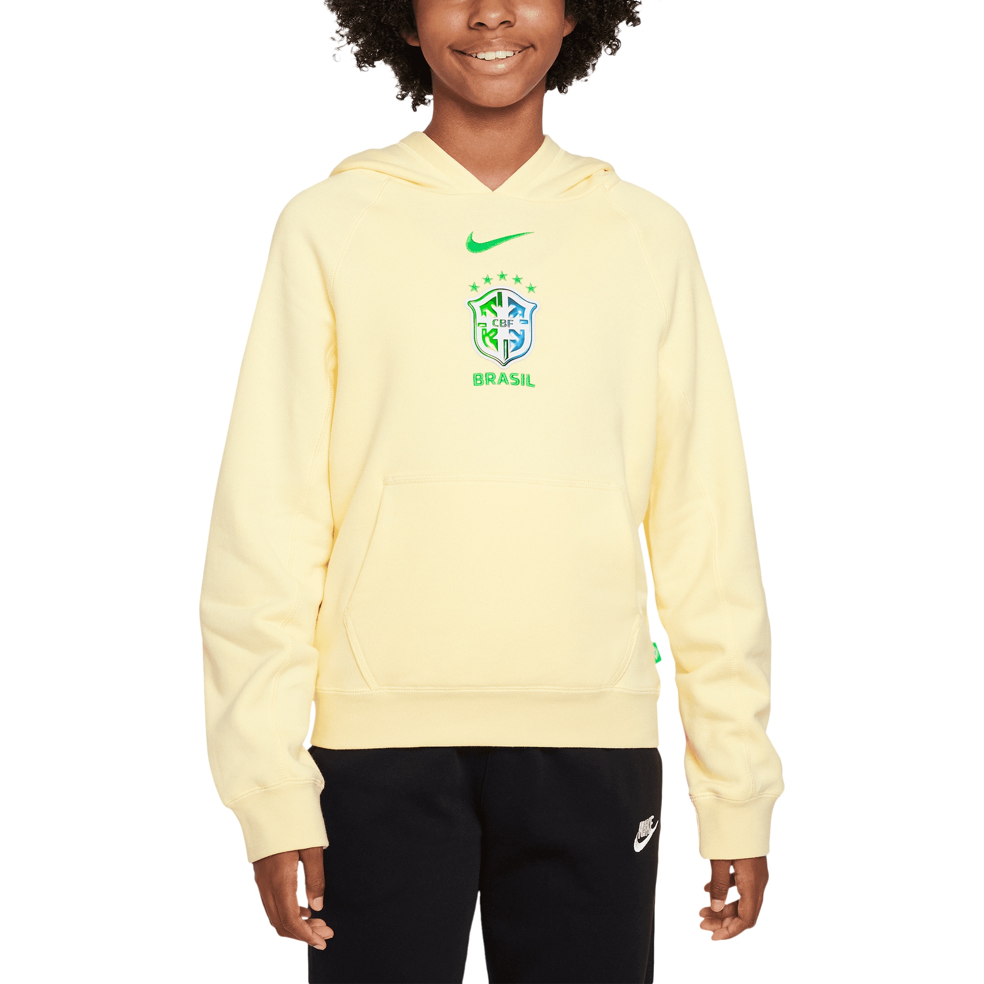 brazil national team nike youth air pullover hoodie – yellow Collection – Brazil World Cup Jerseys and T-Shirts