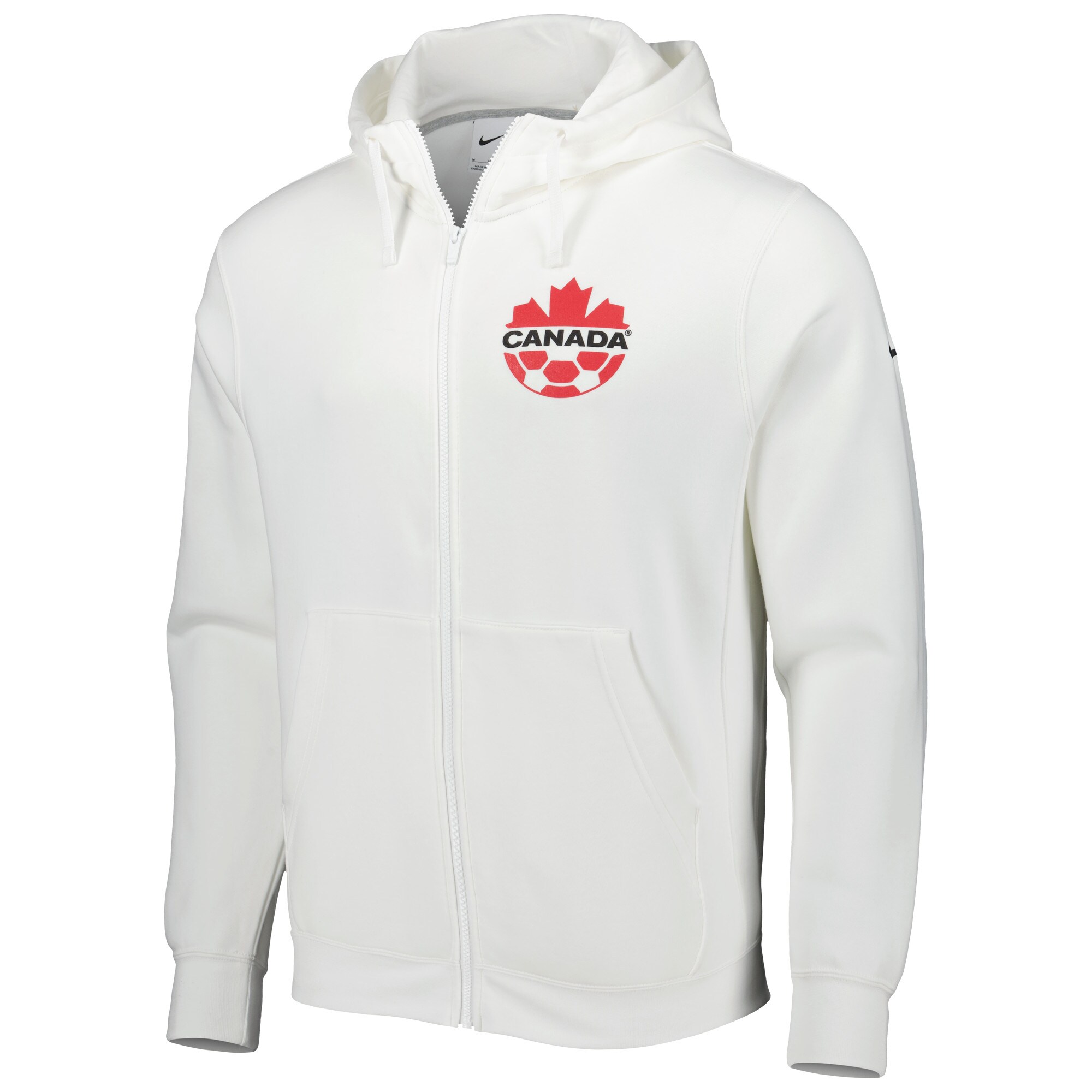 canada soccer nike club fleece full-zip hoodie – white Collection – Brazil World Cup Jerseys and T-Shirts