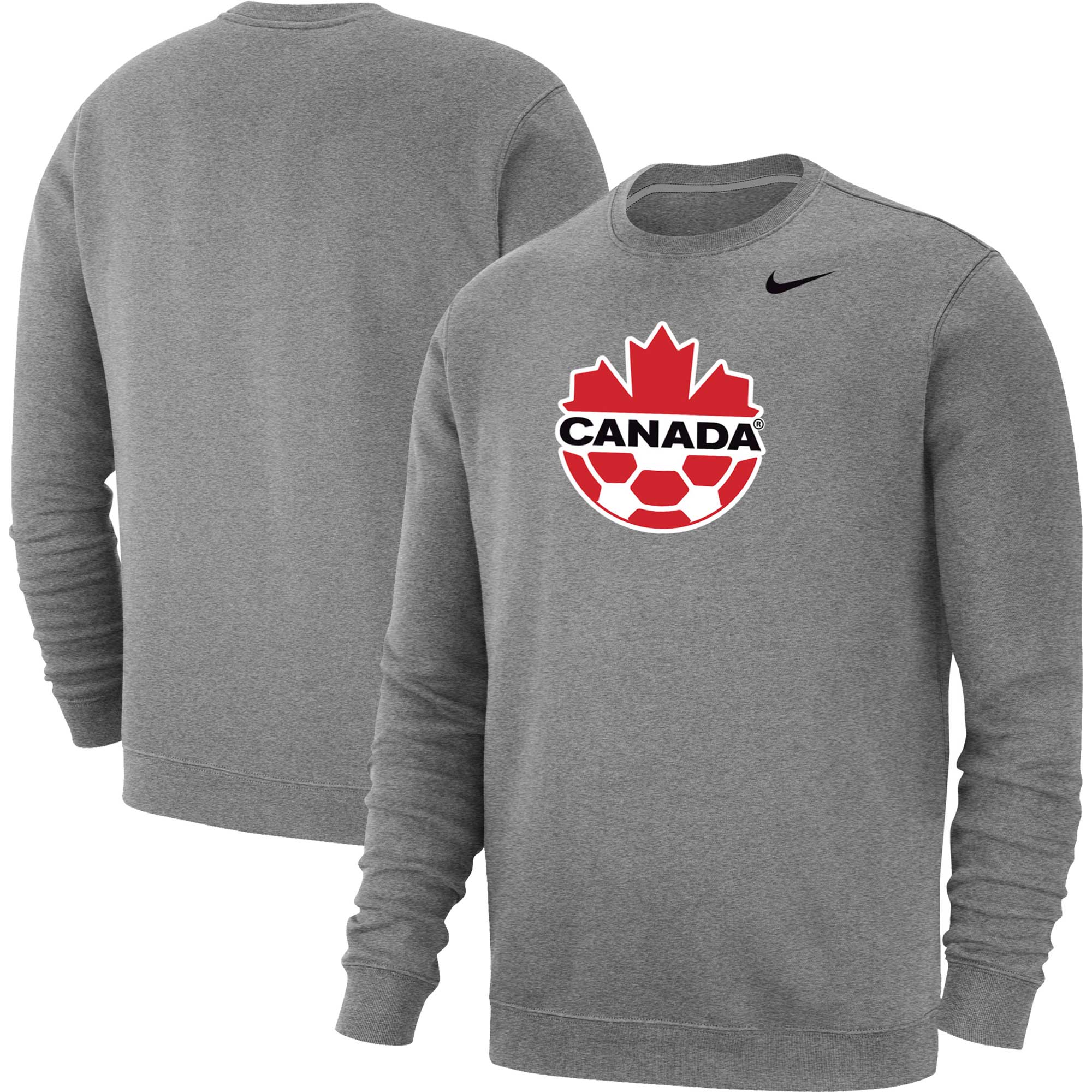 canada soccer nike fleece pullover sweatshirt – heather gray Collection – Brazil World Cup Jerseys and T-Shirts