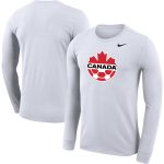 canada soccer nike primary logo legend performance long sleeve t-shirt – white Collection – Brazil World Cup Jerseys and T-Shirts